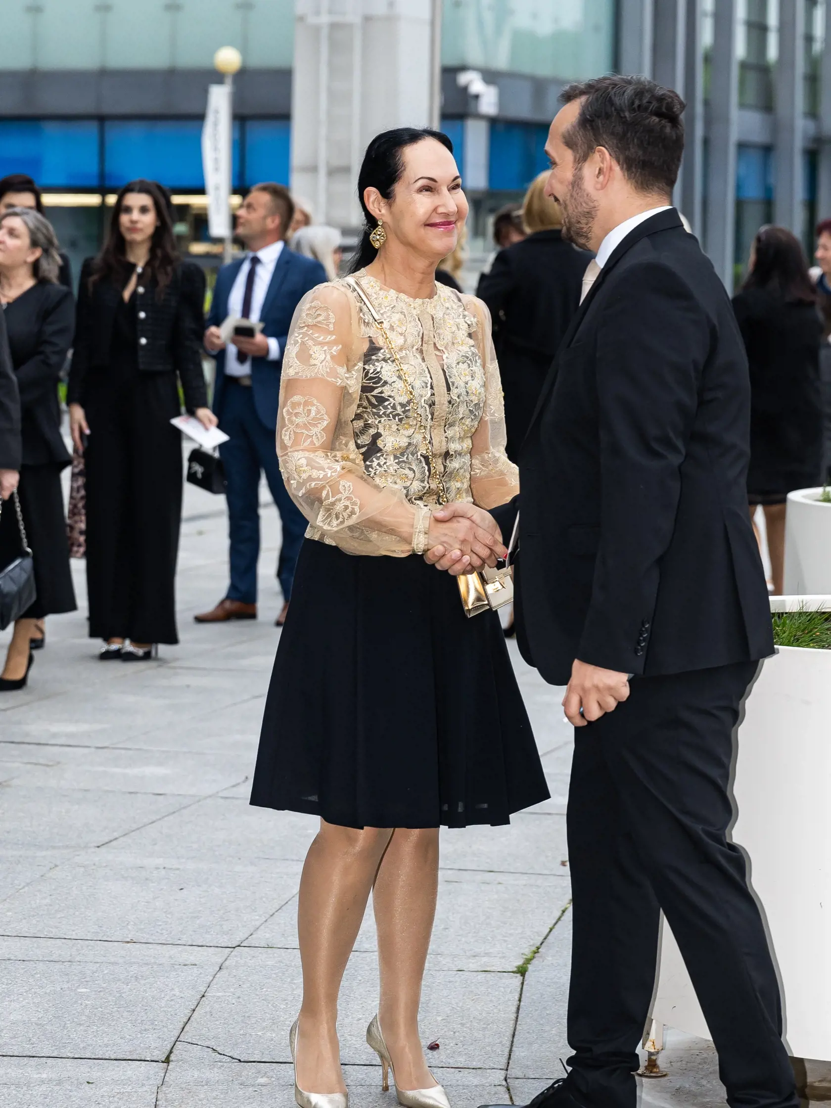 Oslava 75. výročia založenia Hudby ministerstva vnútra SR v budove Slovenského národného divadla v Bratislave.  Na snímke Lucia Kurilovská.