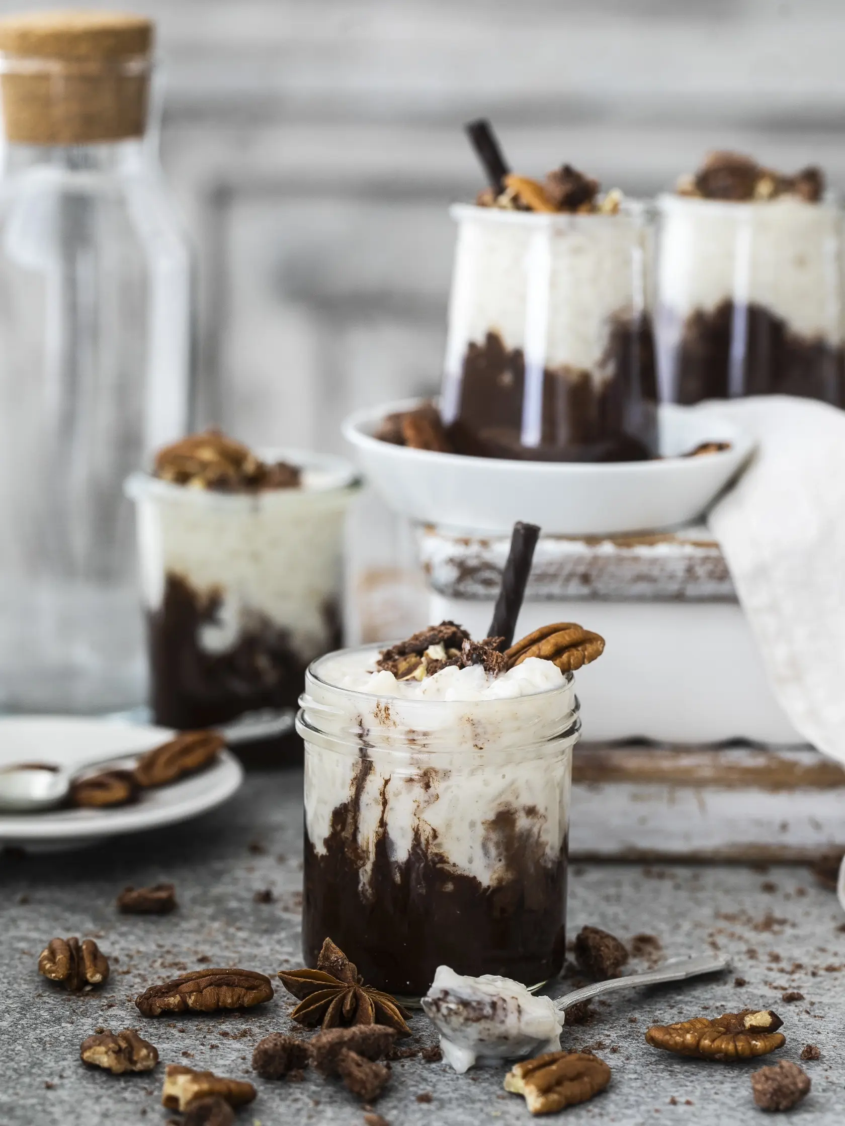 ryžový puding s čokoládou