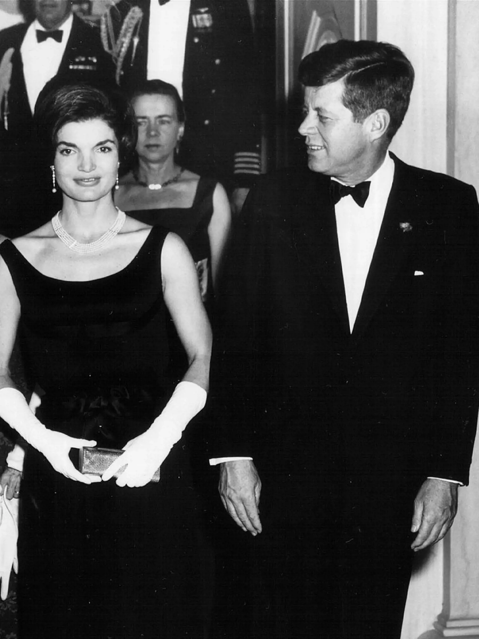 381257 34: President John F. Kennedy and Jackie Kennedy attend a White House Ceremony February 19, 1963 in Washington, DC. (Photo by National Archive/Newsmakers)