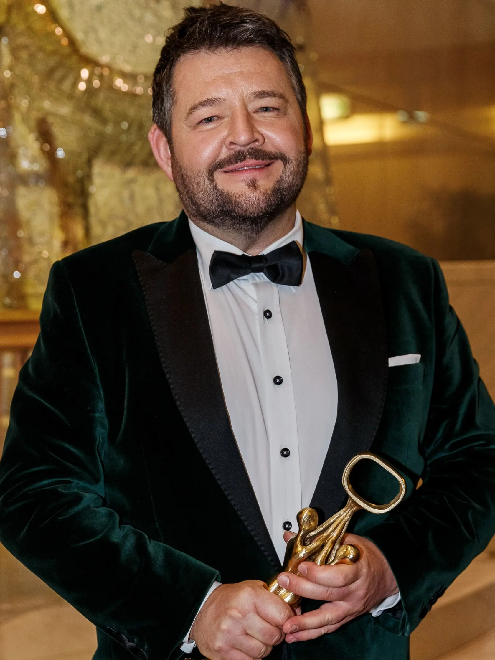 Na snímke herec Michal Hudák  počas párty po skončení slávnostného vyhlasovania ankety Osobnosť televíznej obrazovky 2018 v budove Slovenského národného divadla.
