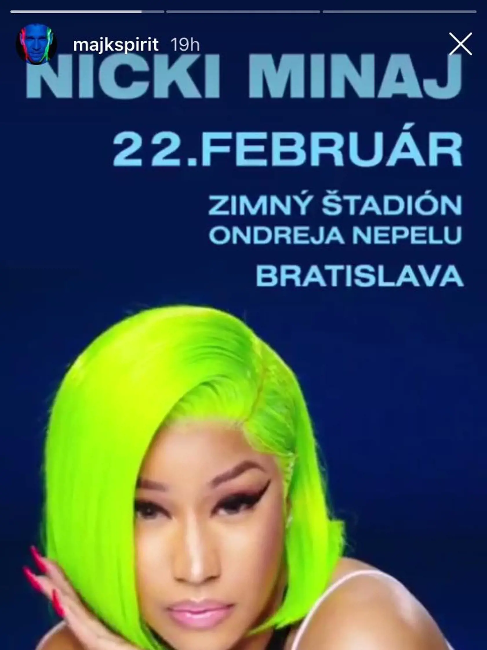 Spirit pred koncertom, na ktorom mal byť predskokanom, takto promoval jej vystúpenie.