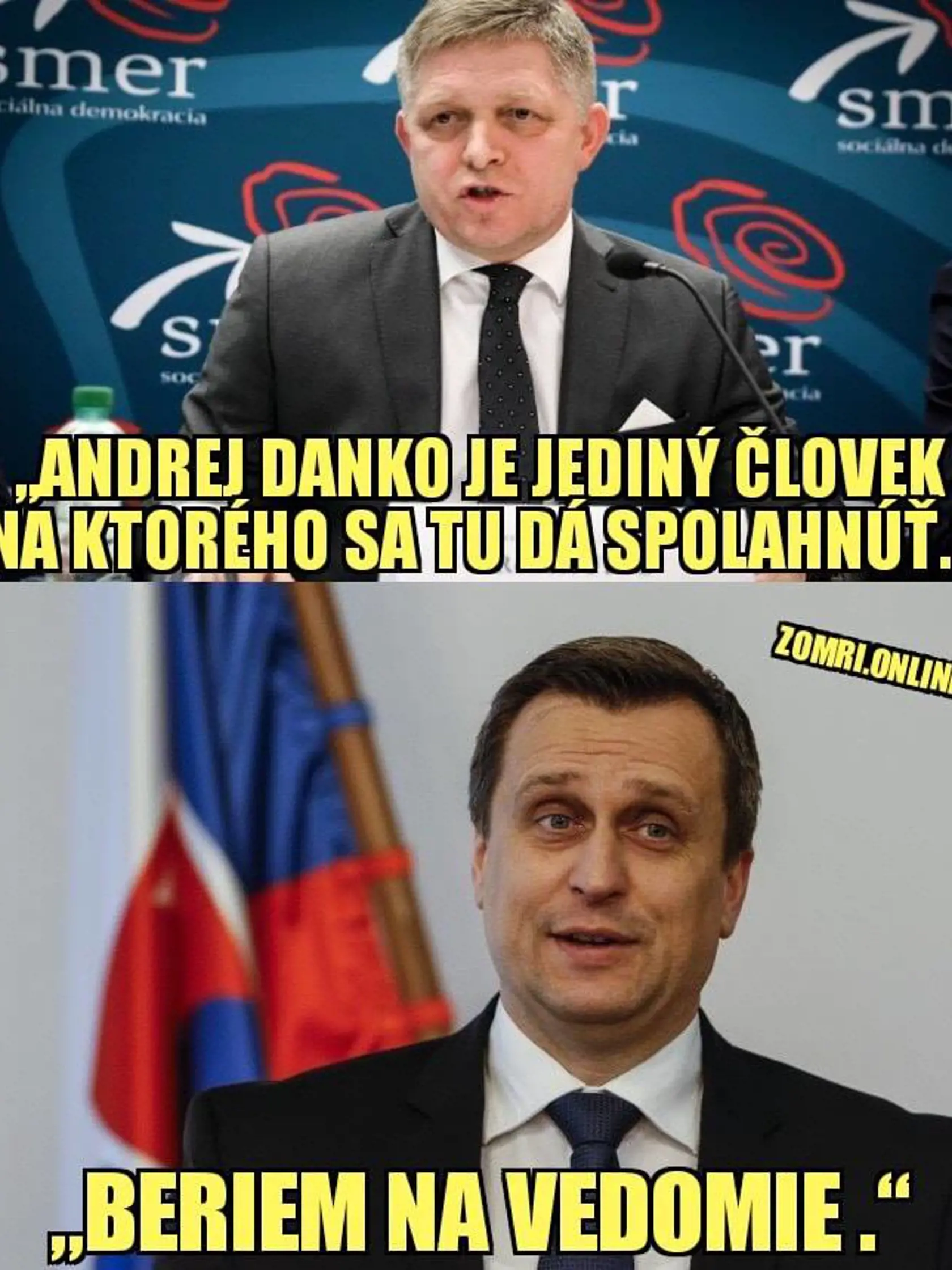 Robert Fico ocenil Andreja Danka na tlačovke. Andrej Danko to berie na vedomie.