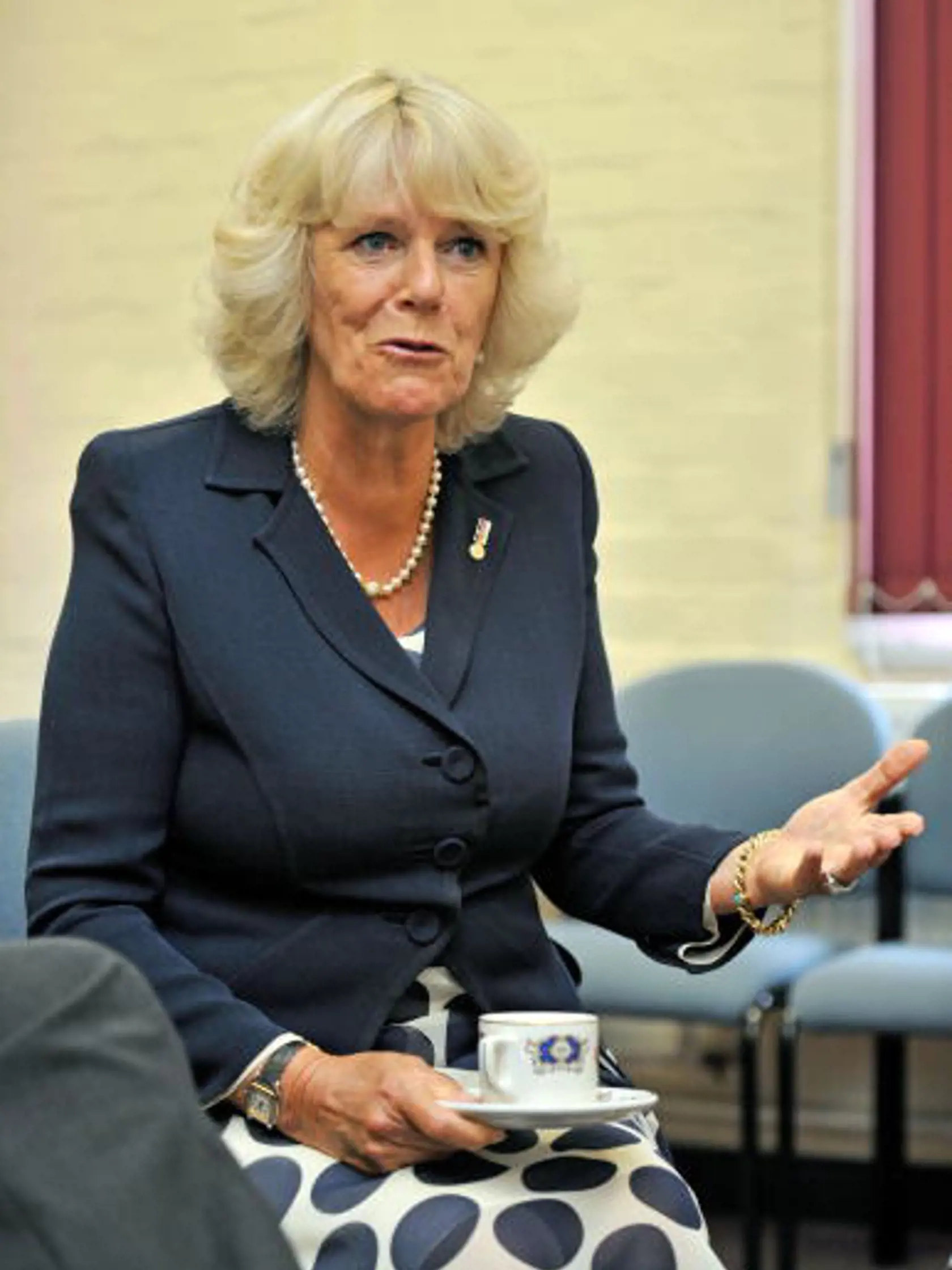BIRMINGHAM, UNITED KINGDOM - JULY 29:  Camilla, Duchess Of Cornwall during a visit to the Royal Centre for Defence Medicine at the Queen Elizabeth Hospital on July 29, 2010 in Birmingham, United Kingdom. Birmingham's "Super Hospital" treats service personel injured overseas. (Photo by Bruce Adams/WPA Pool/Getty Images)