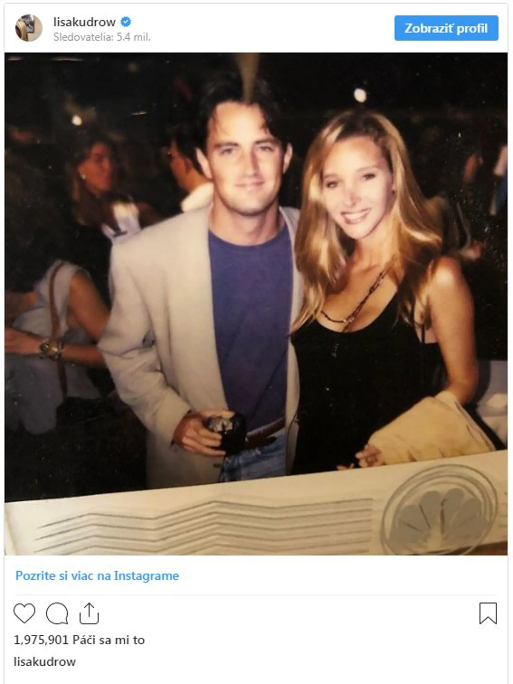 Matthew Perry si založil instagram.