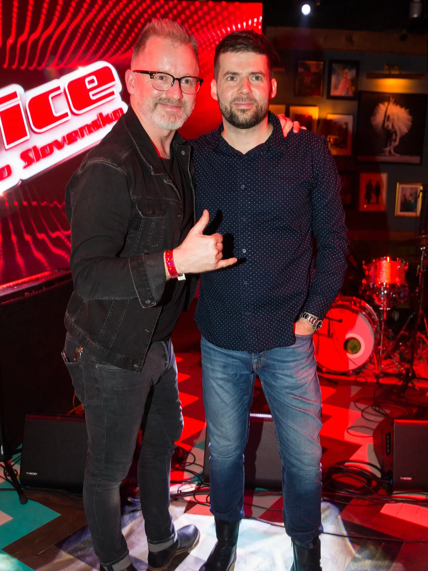 Párty televízie Markíza k predstaveniu novej hudobnej show "The Voice" v Bratislave. Na snímke Tomáš Dohňanský a Peter Novák.