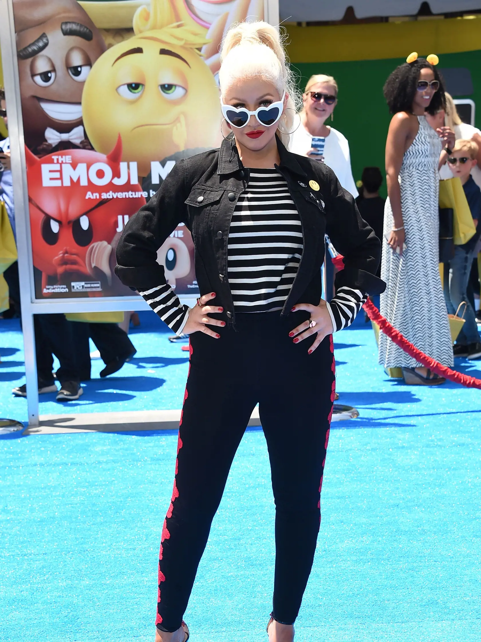Christina vzala na premiéru animovaného filmu celú rodinu. 