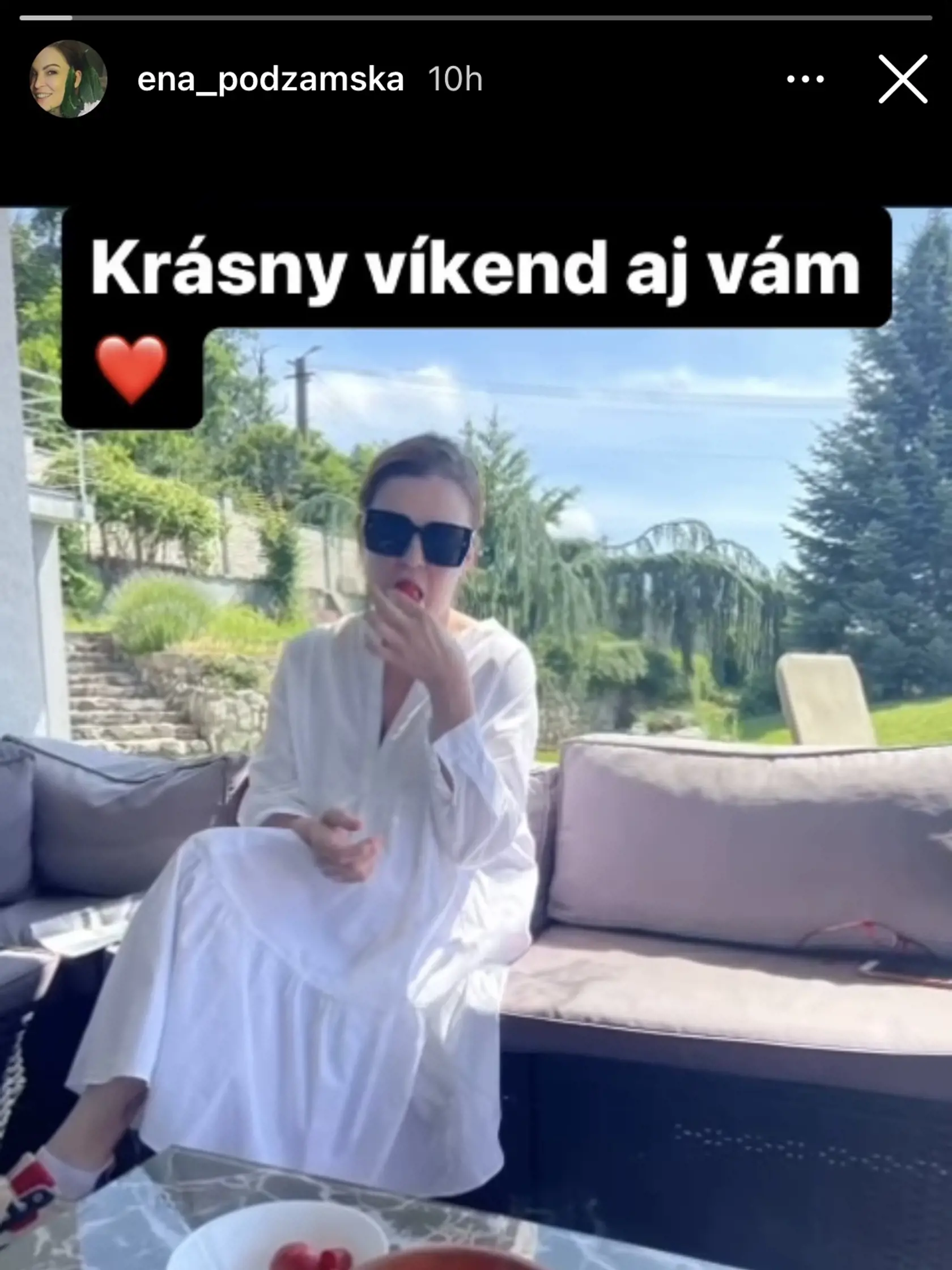 Herečka si najnovšie užívala krásne počasie.