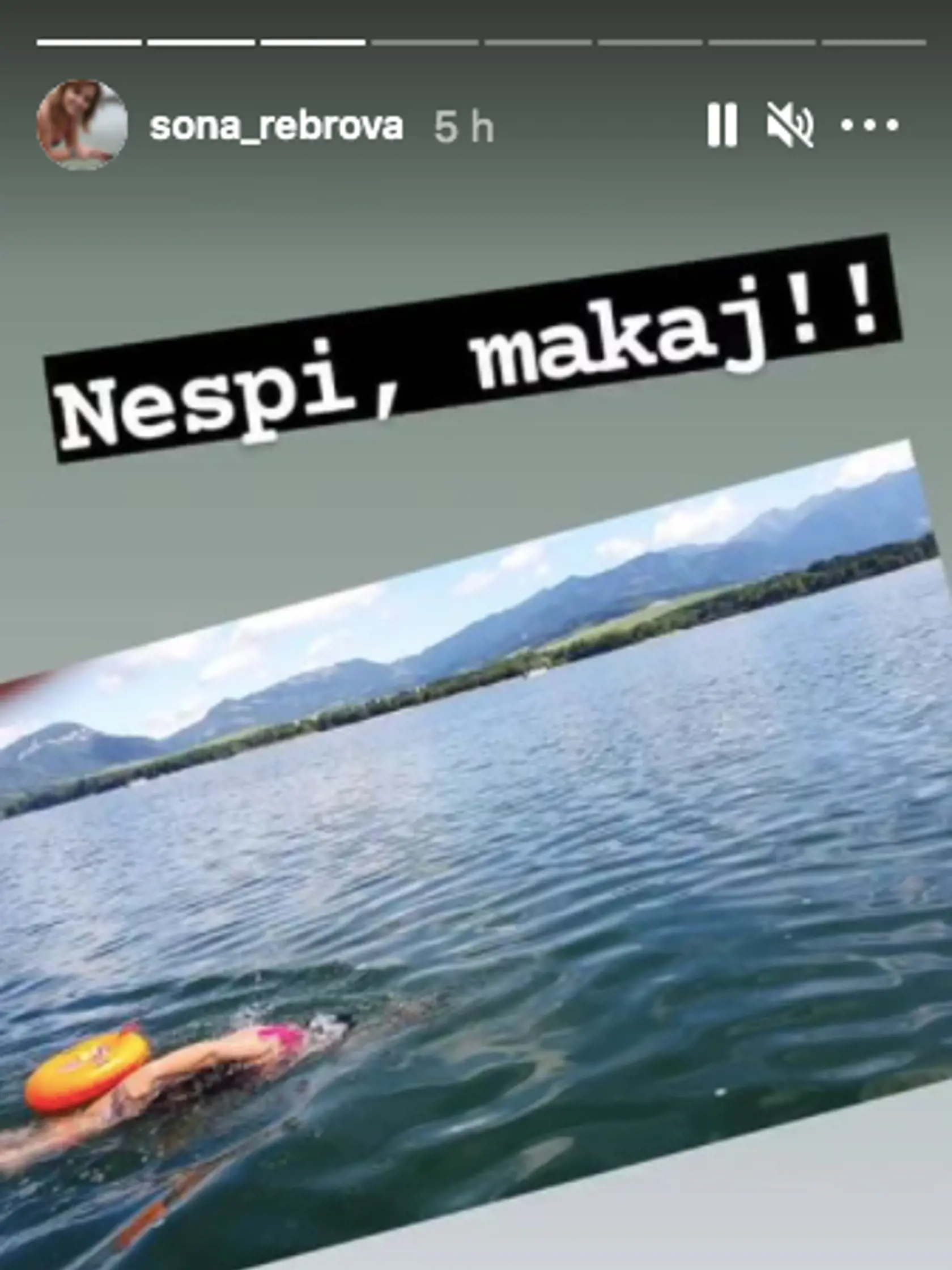 Dnes Soňa Rebrová preplávala Liptovskú Maru.