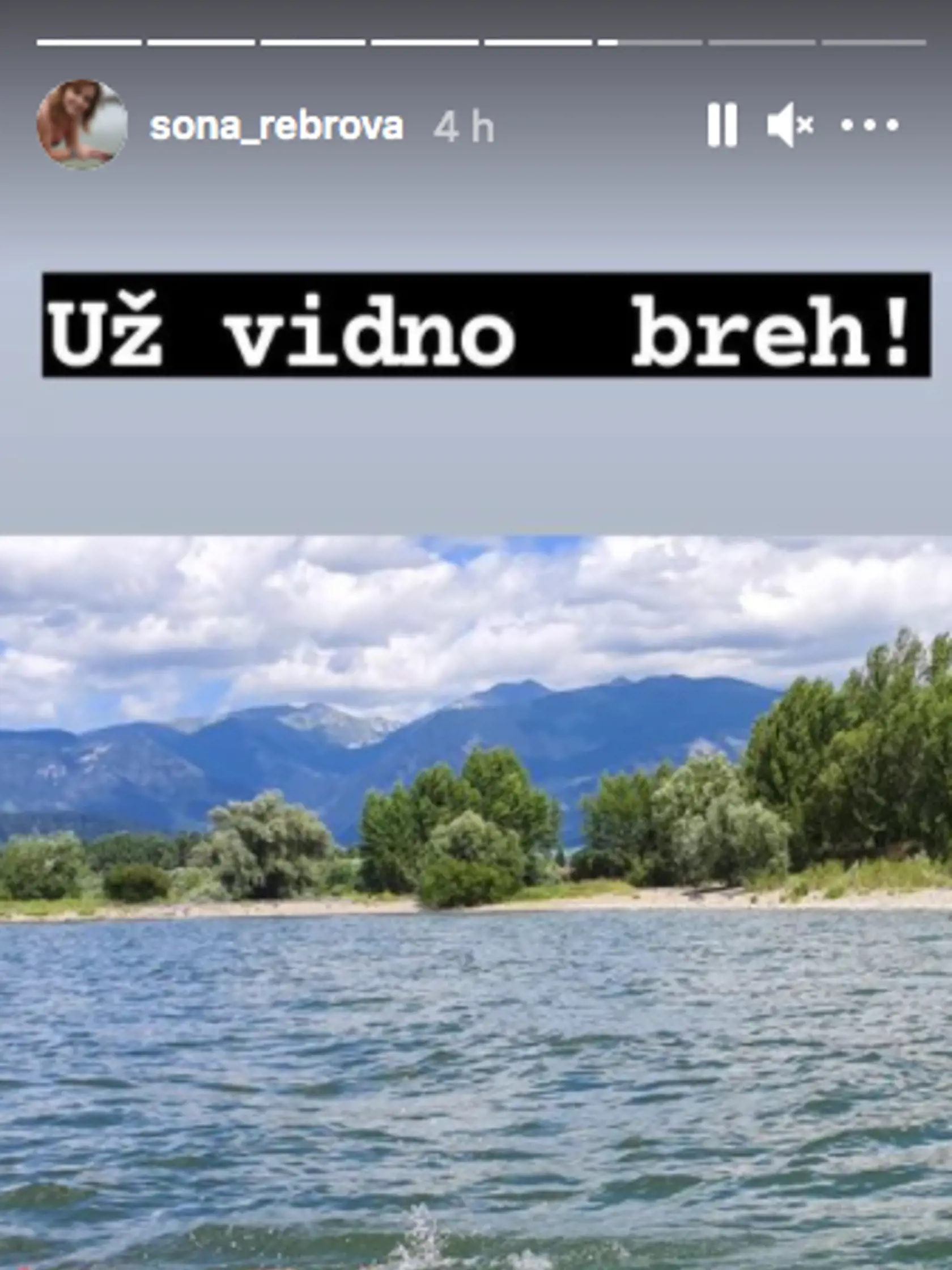 Dnes Soňa Rebrová preplávala Liptovskú Maru.