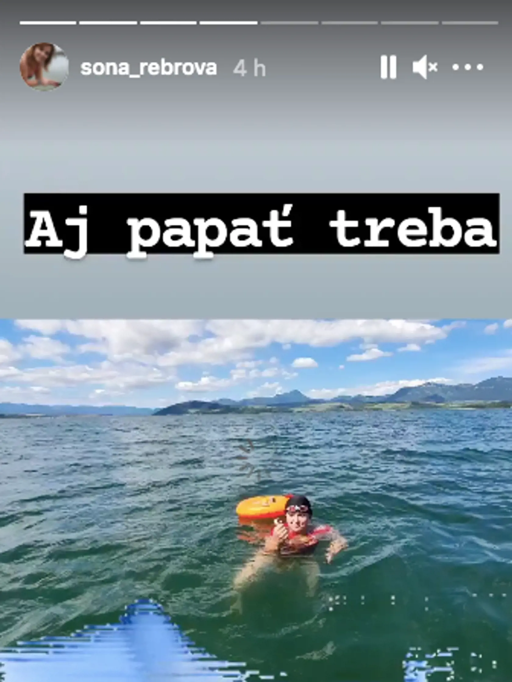 Dnes Soňa Rebrová preplávala Liptovskú Maru.