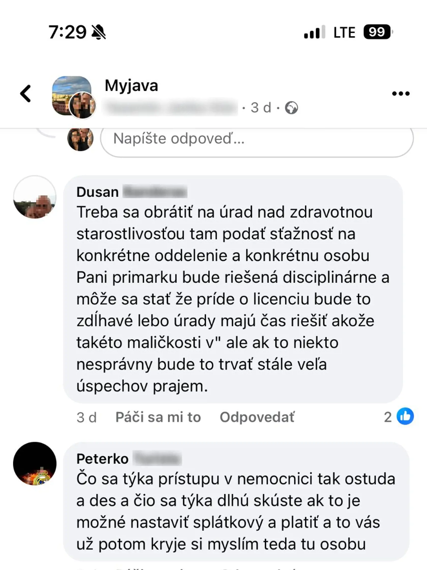 Po zverejnení statusu na sociálnej sieti sa Janke začali ozývať desiatky ďalších ľudí, ktorí majú s touto konkrétnou primárkou interného oddelenia v myjavskej nemocnici, podobnú skúsenosť ako ona.