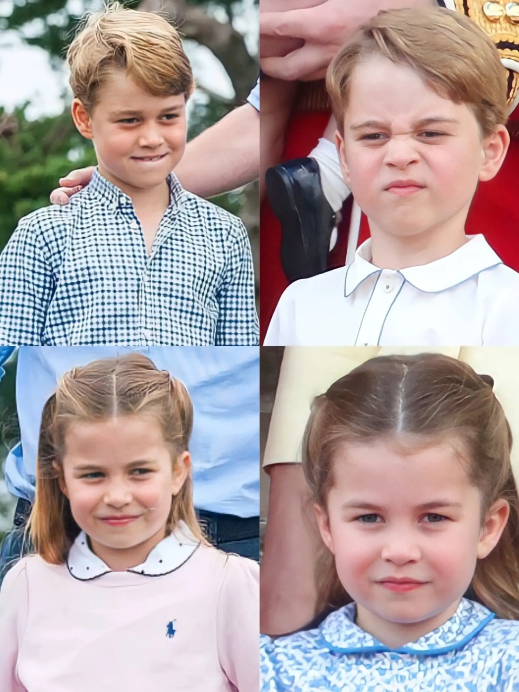 Princ George a princezná Charlotte.