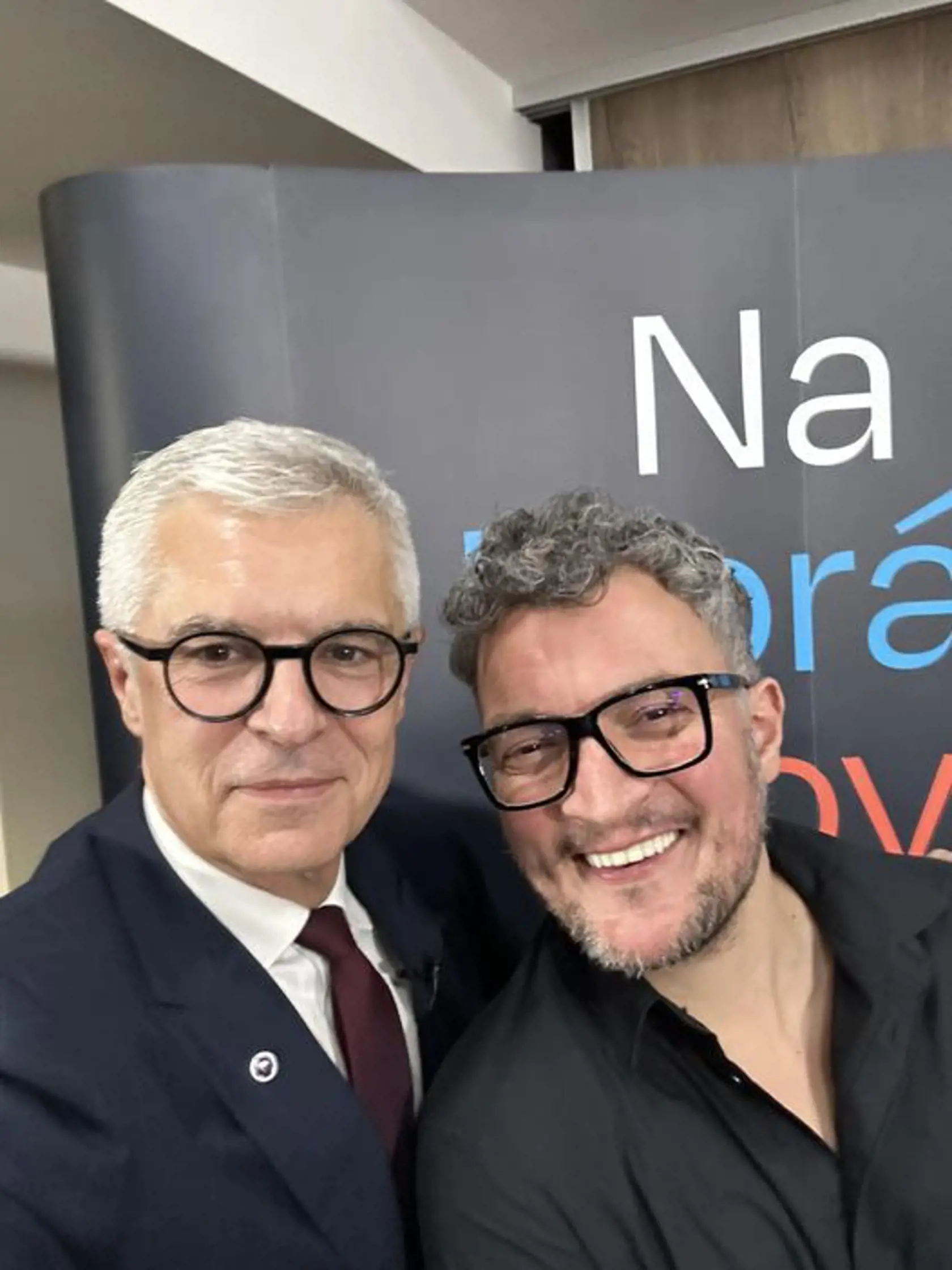 Ivan Korčok s moderátorom prezidentskej kampane Ludvigom Baginom