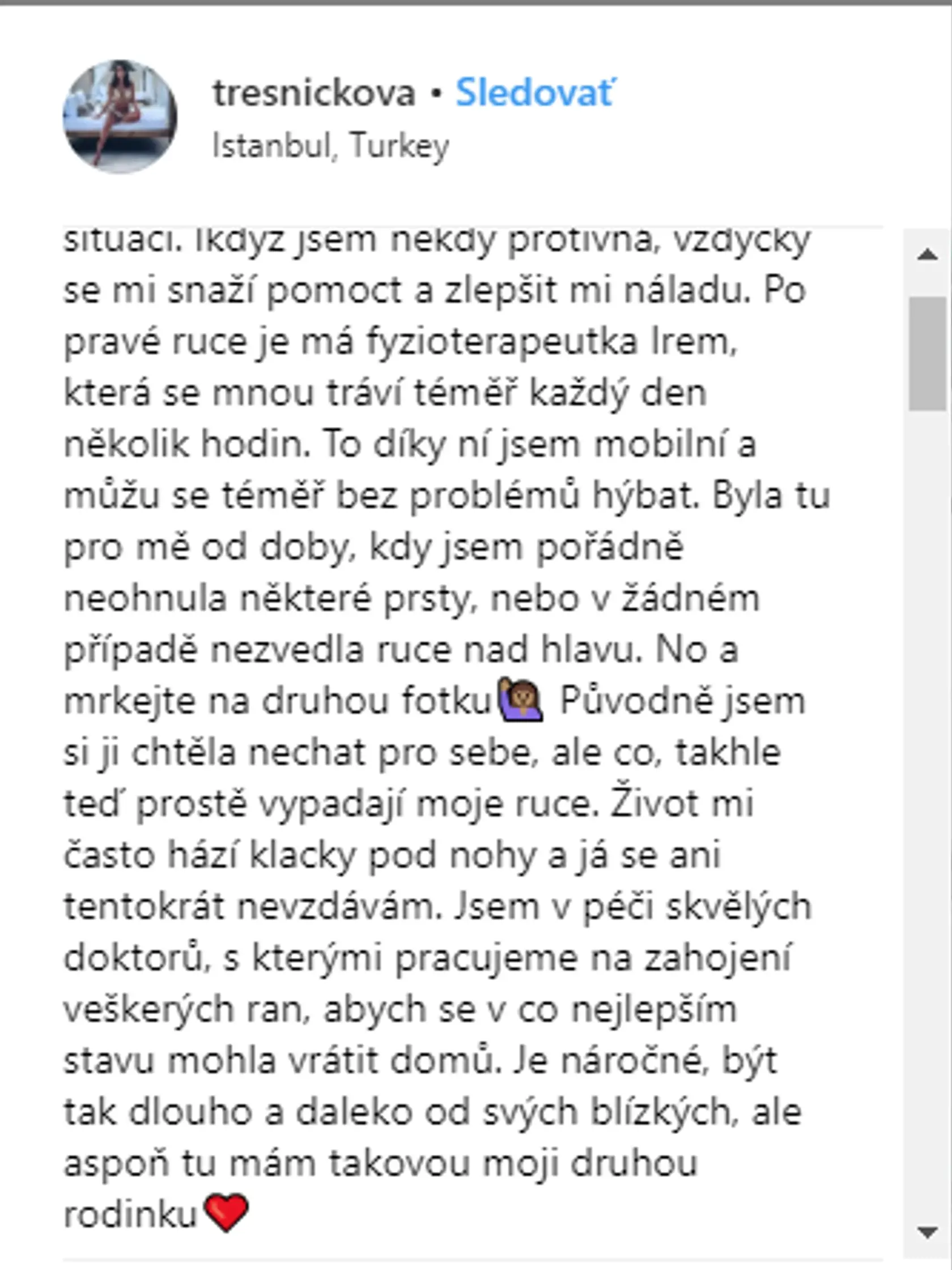 Dojímavý odkaz Týnuš.
