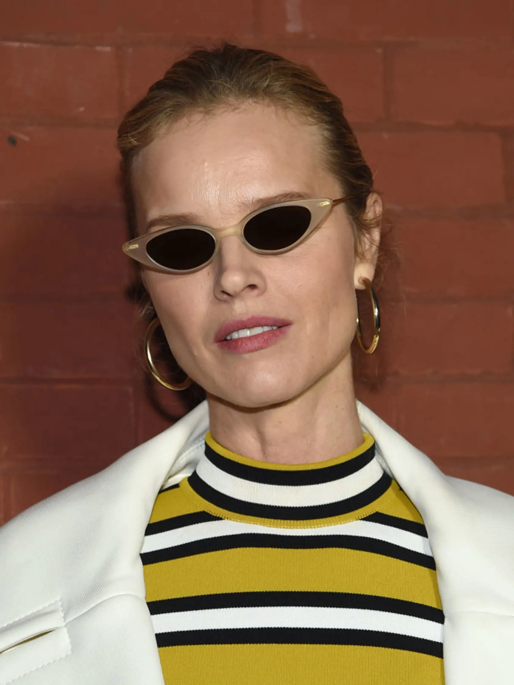 NEW YORK, NY - FEBRUARY 14:  Eva Herzigova attends the Marc Jacobs Fall 2018 Show at Park Avenue Armory on February 14, 2018 in New York City.  (Photo by Jamie McCarthy/Getty Images for Marc Jacobs)