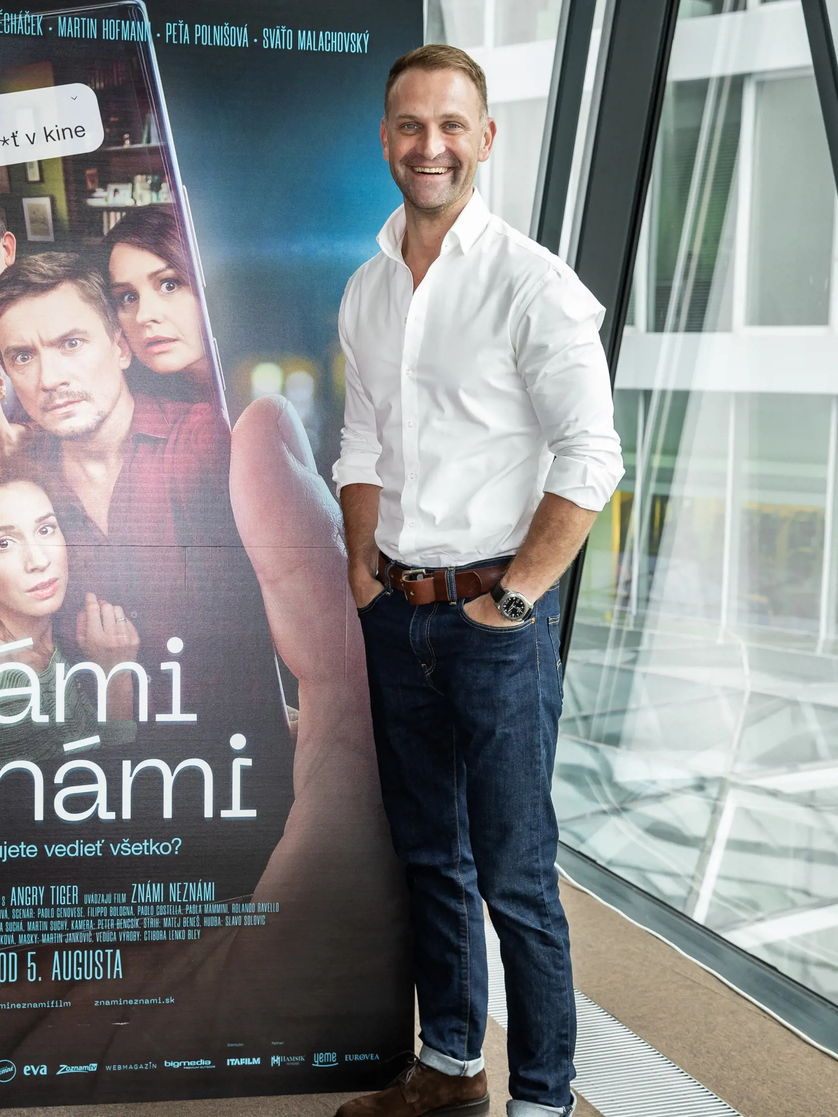 Novinárska premiéra filmu "Známi neznámi" v Bratislave. Na snímke Tomáš Maštalír.