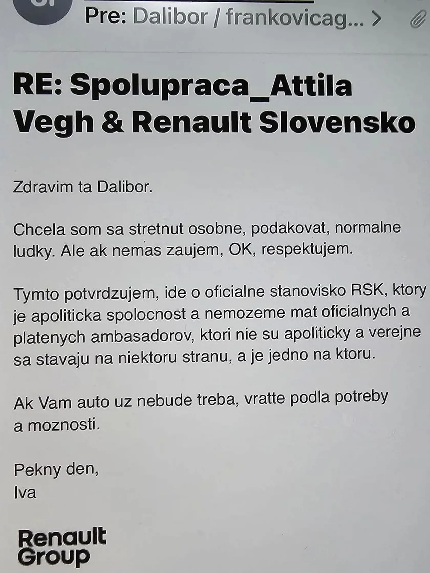 Atilla poslal jasnú odpoveď!