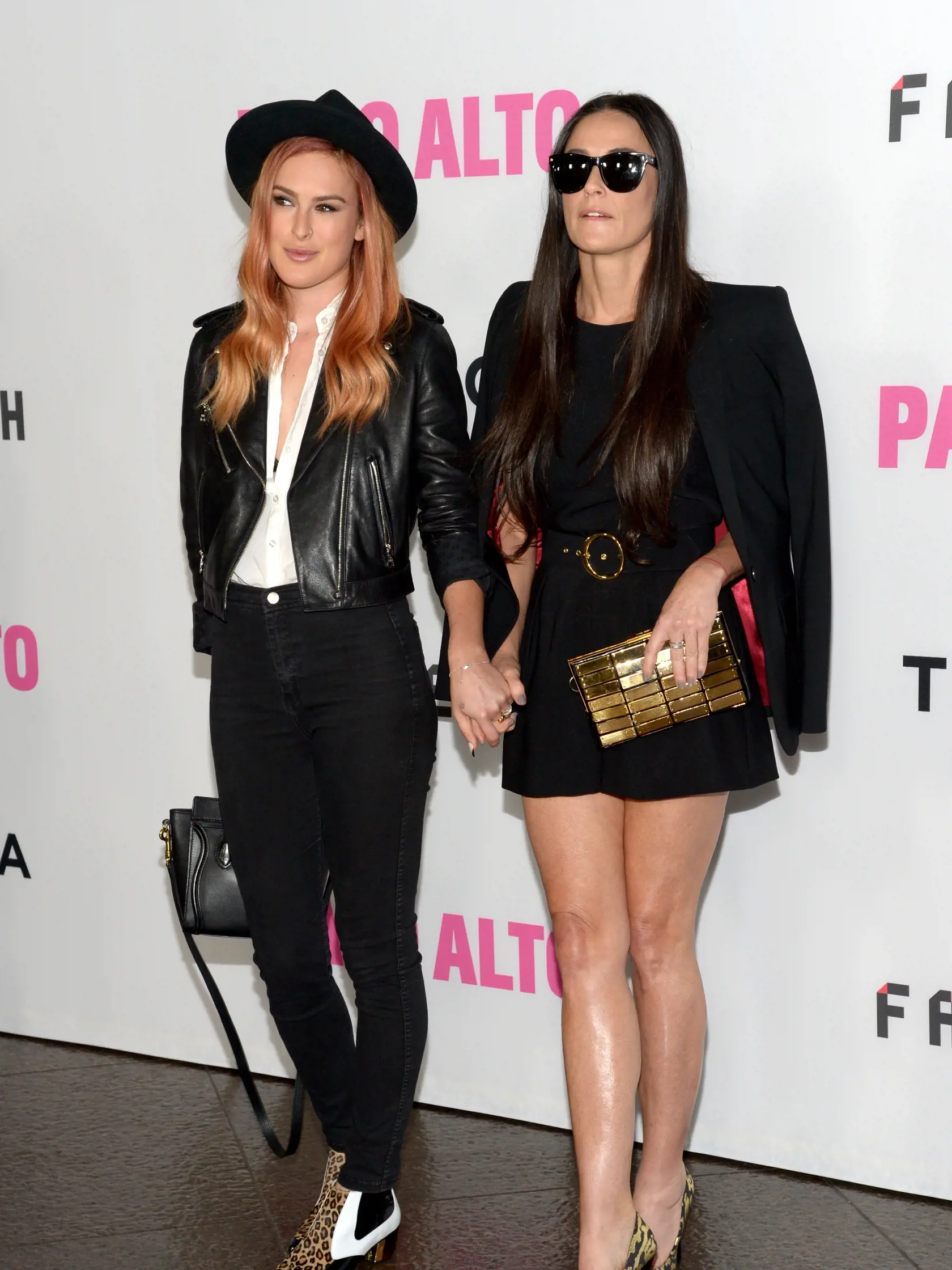 LOS ANGELES, CA - MAY 05:  Actors Rumer Willis and Demi Moore attend the premiere of Tribeca Film's "Palo Alto" at Directors Guild Of America on May 5, 2014 in Los Angeles, California.  (Photo by Jason Kempin/Getty Images)