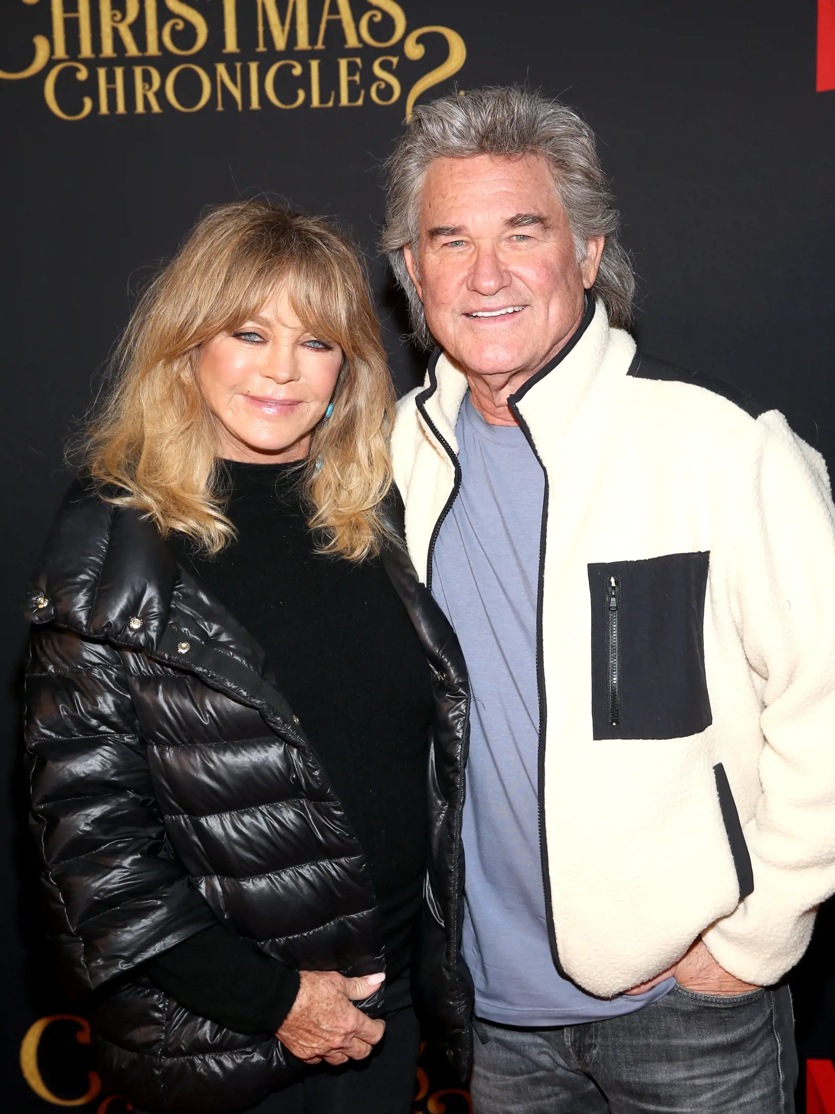 LOS ANGELES, CALIFORNIA - NOVEMBER 19:  Goldie Hawn (L) and  Kurt Russell attend Netflix's "The Christmas Chronicles: Part Two" Drive-In Event at The Grove on November 19, 2020 in Los Angeles, California. (Photo by Jesse Grant/Getty Images for Netflix)