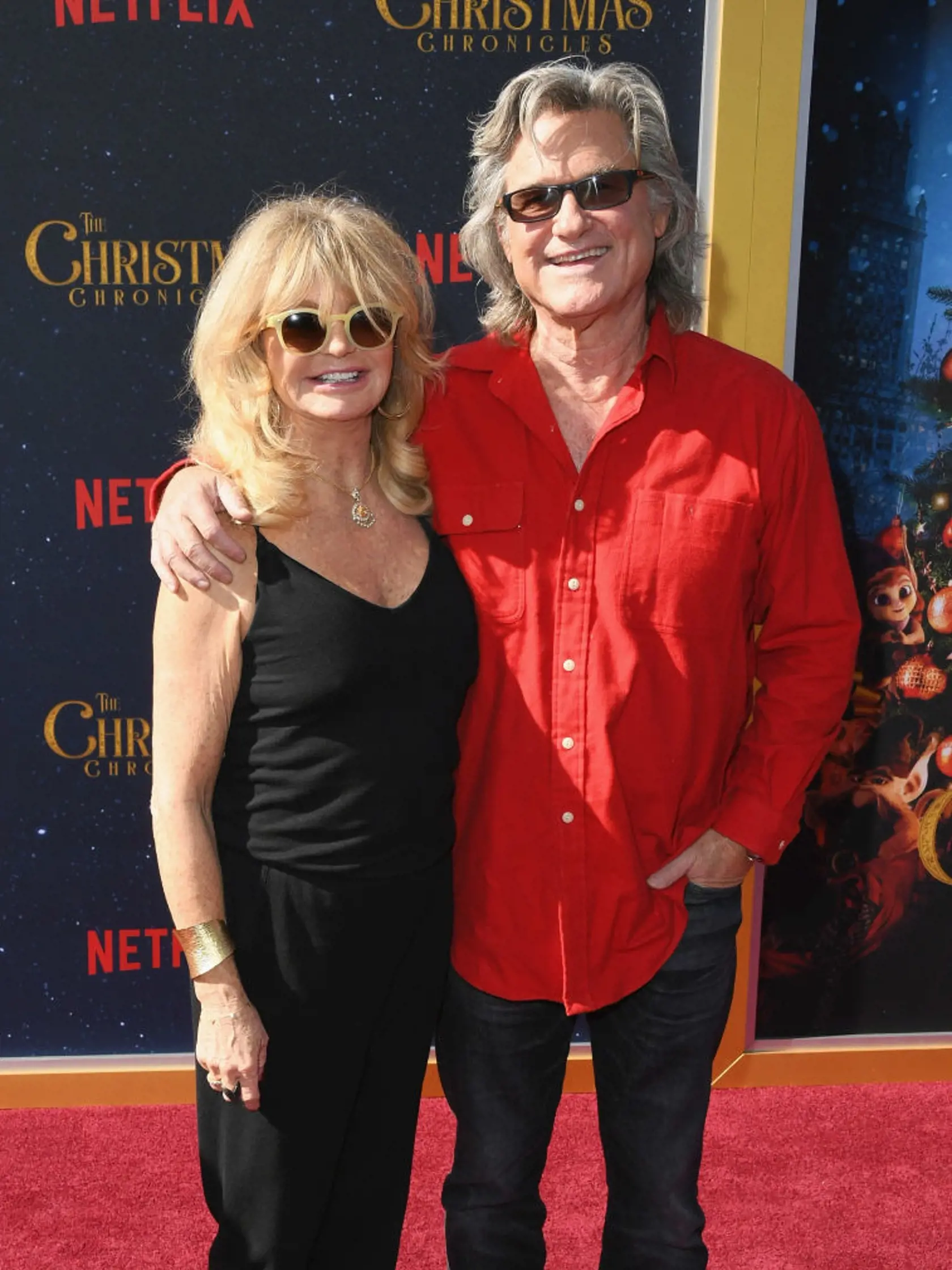 LOS ANGELES, CA - NOVEMBER 18:  Goldie Hawn and Kurt Russell attend the premiere of Netflix's "The Christmas Chronicles" at Fox Bruin Theater on November 18, 2018 in Los Angeles, California.  (Photo by Jon Kopaloff/Getty Images,)
