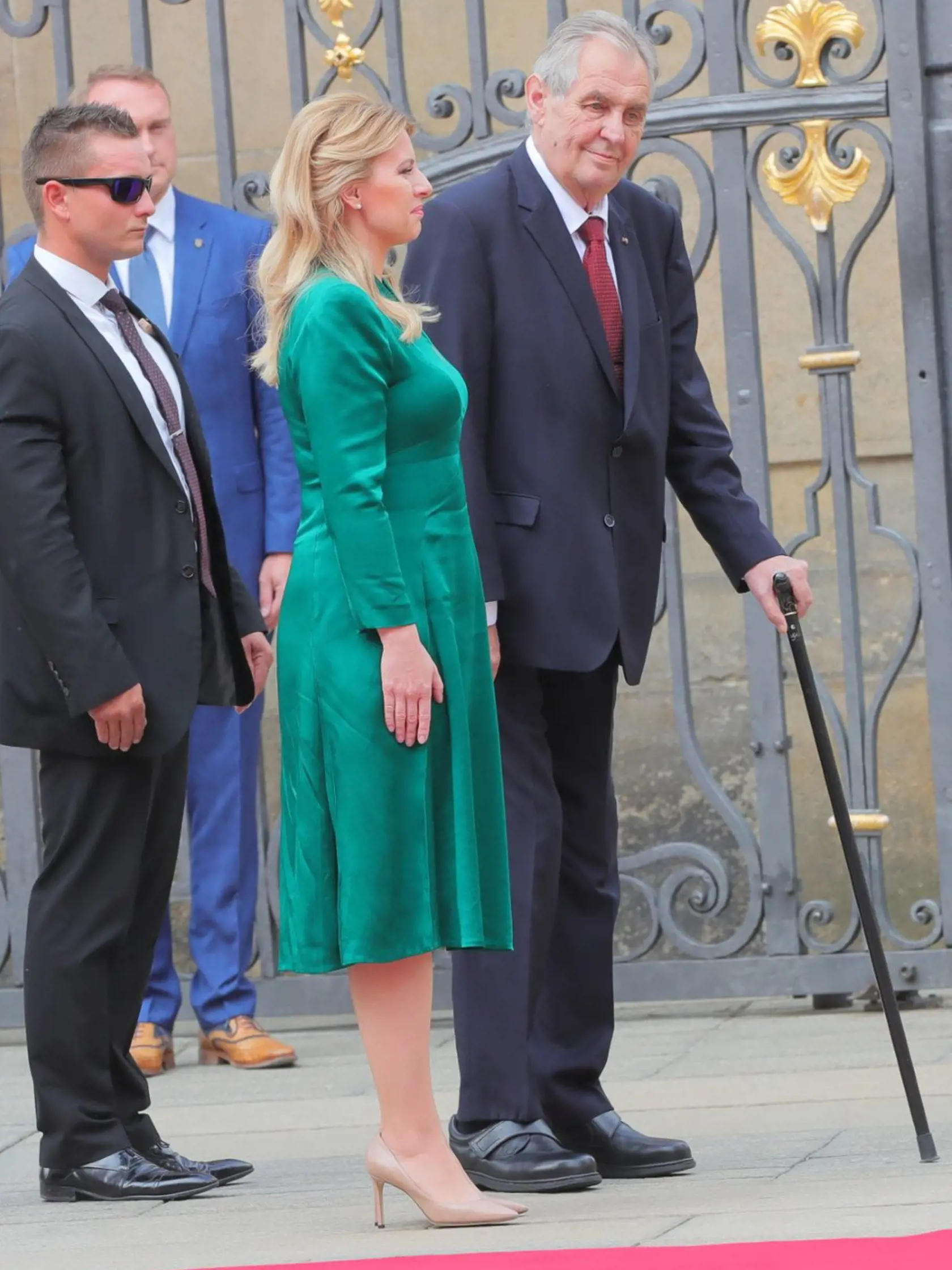 Zuzana Čaputová na návšteve Česka s ich prezidentom Milošom Zemanom.