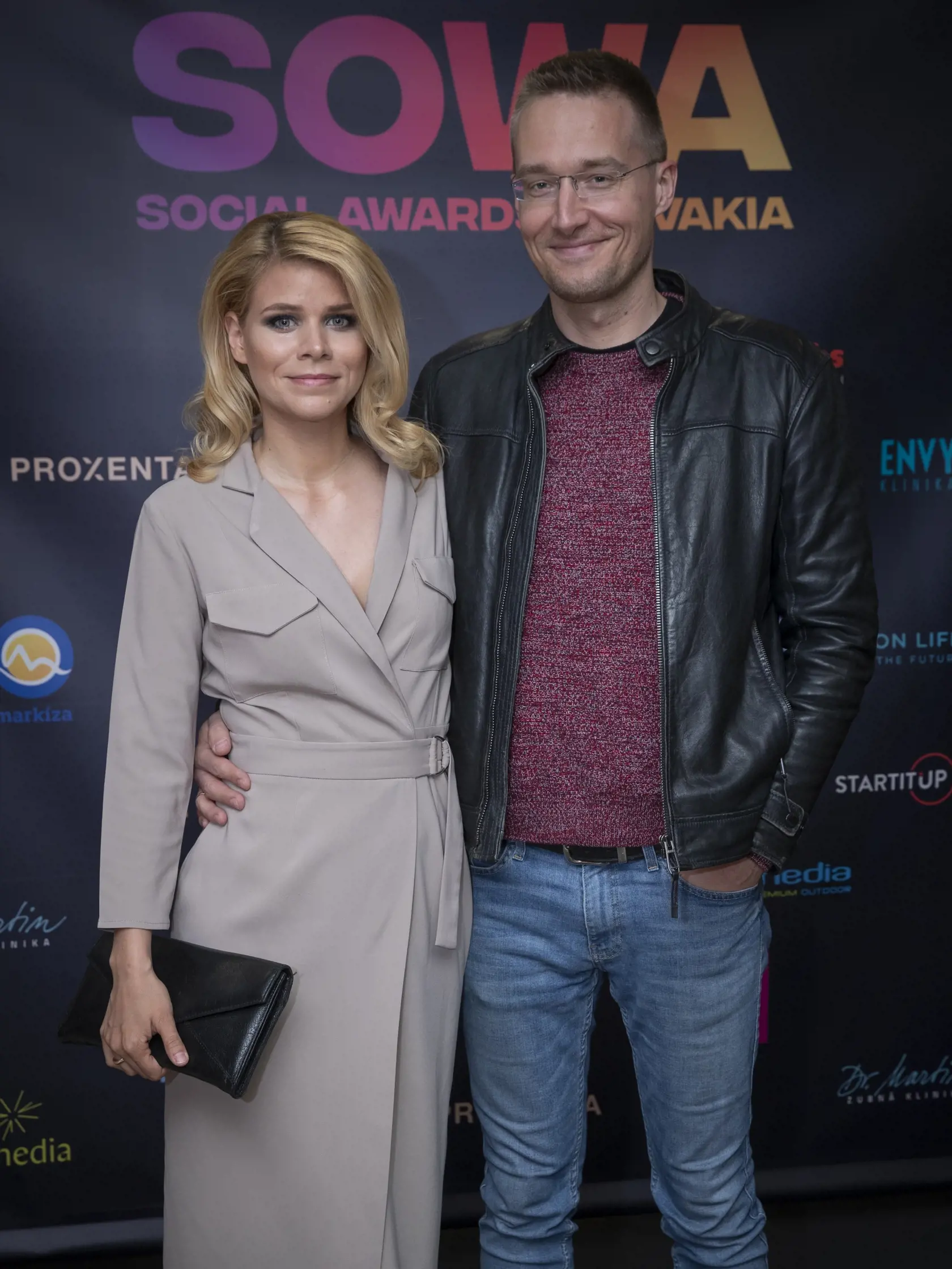 Druhý ročník odovzdávania ocenení Social Media Awards pre najúspešnejších influencerov na Slovensku. Na snímke je Michal Kovačič a Zuzana Kovačič Hanzelová.