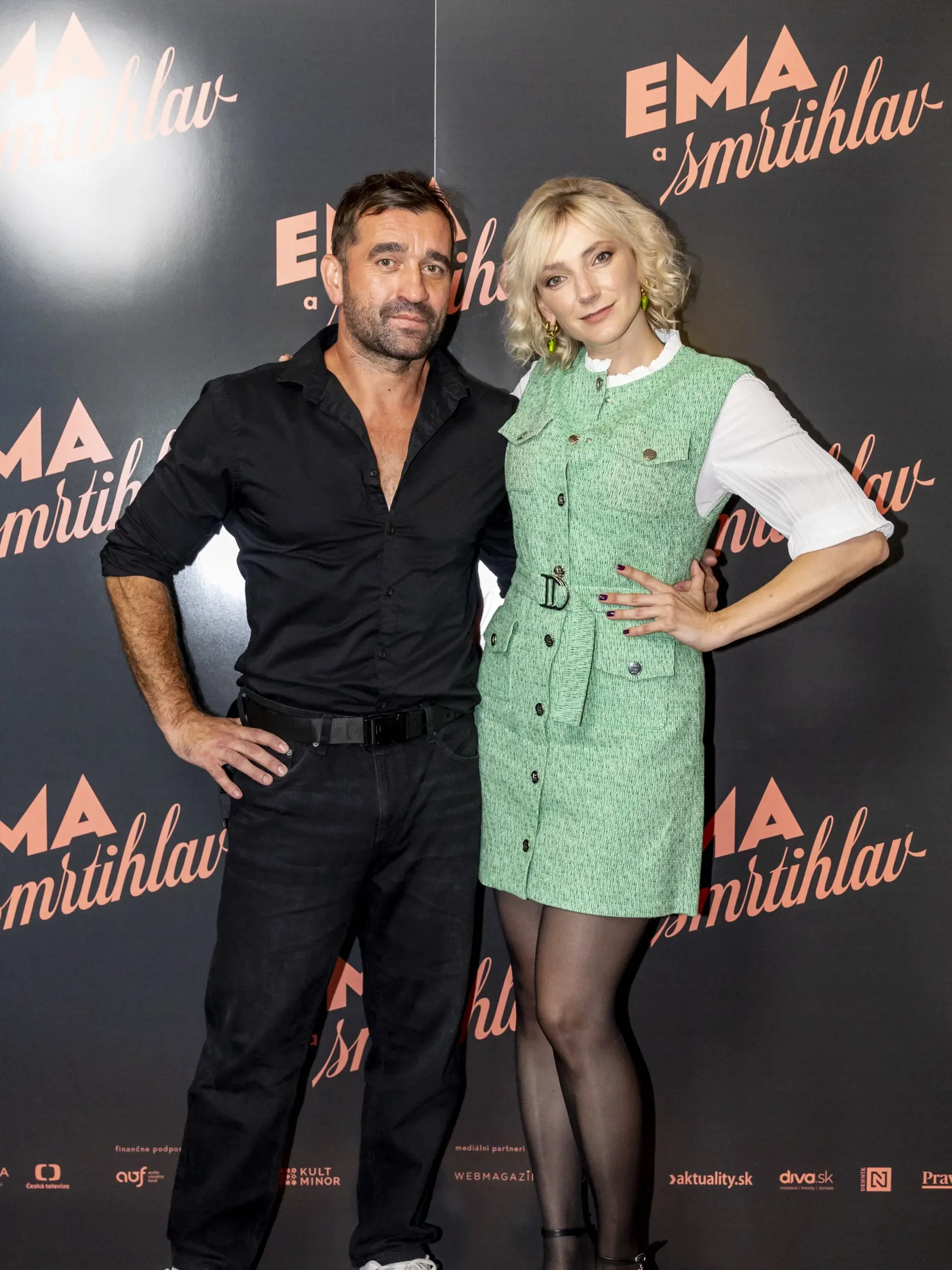 Predpremiérová tlačová konferencia k filmu “Emma a Smrtihlav”. Na snímke je Milan Ondrík a Alexandra Borbély. 
