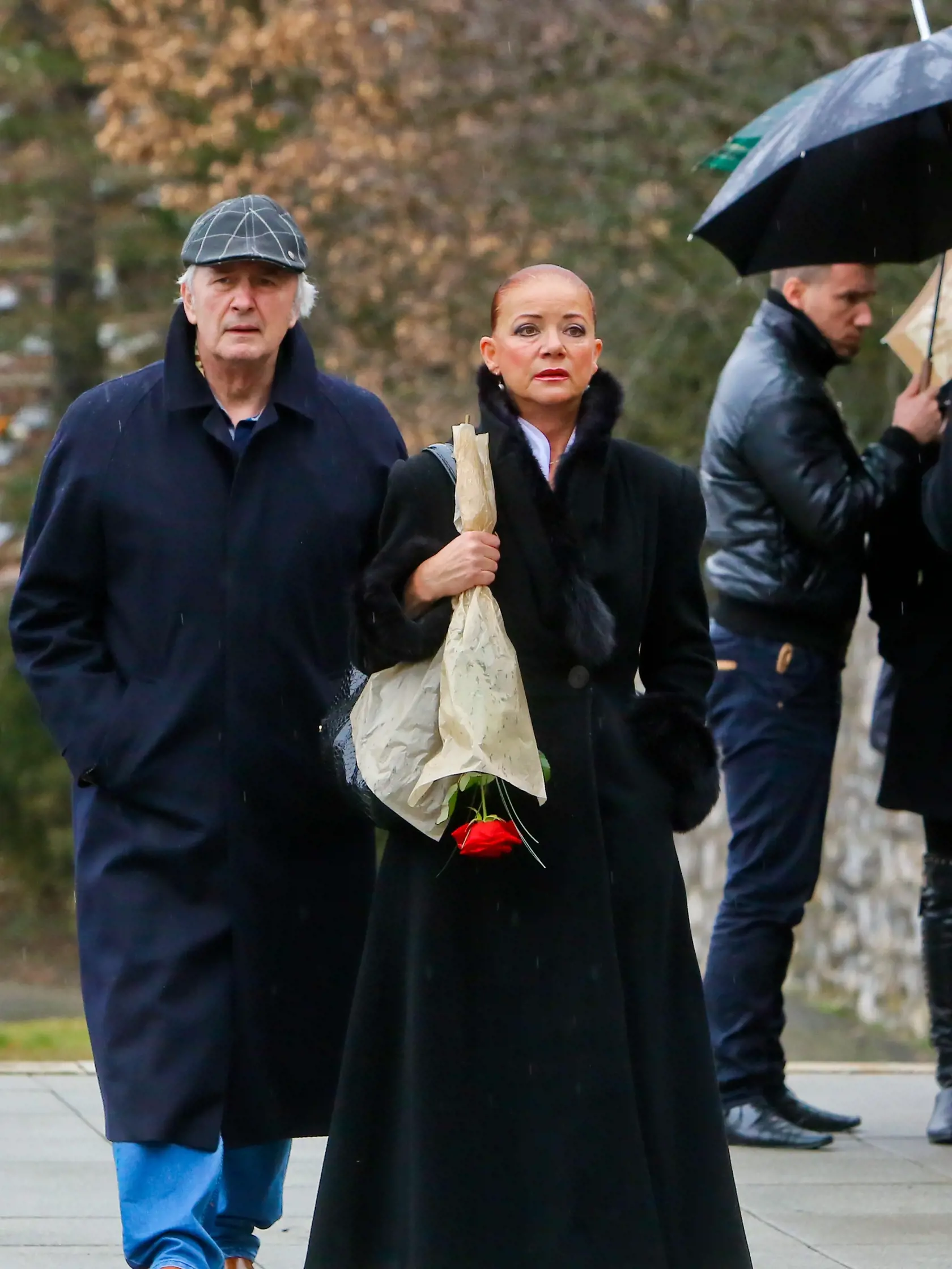 Braňo Hronec a Judy Vargová na pohrebe Leopolda Haverla