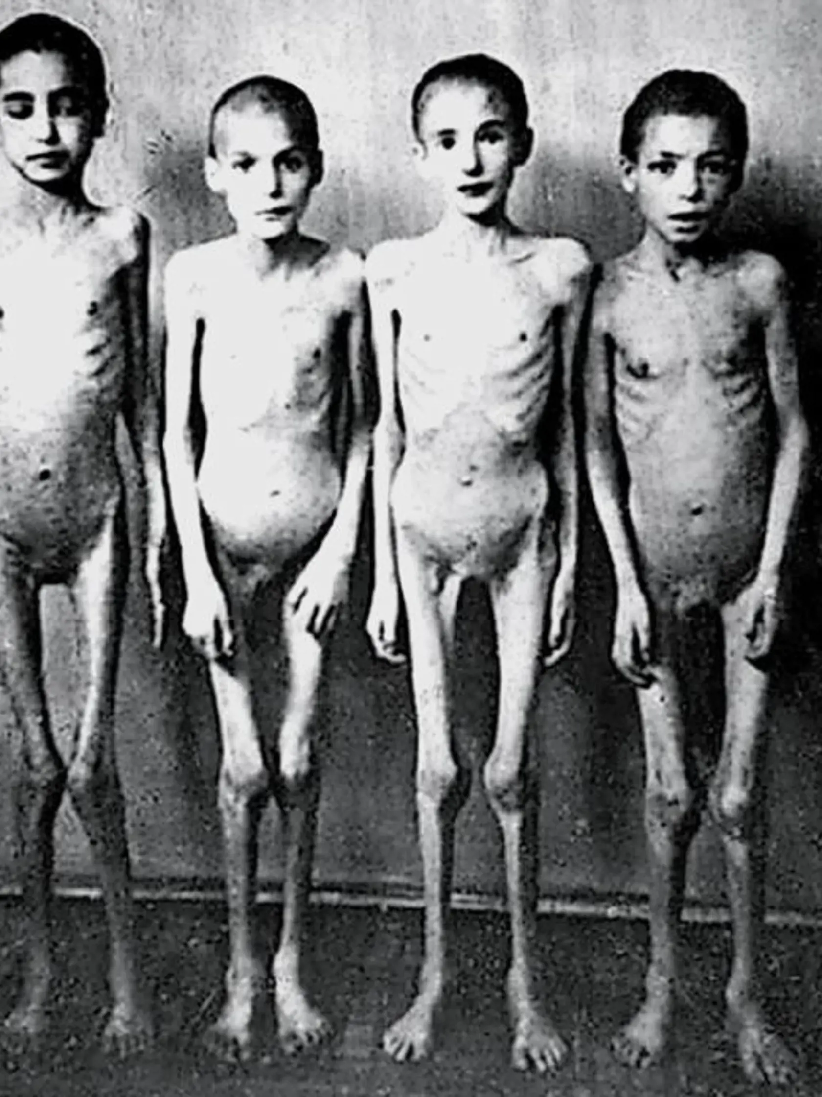 Rómske deti: Fotografia zachytáva obete, „árijcov s podradnou krvou“, na ktorých robil v Osvienčime neľudské experimenty doktor Mengele.