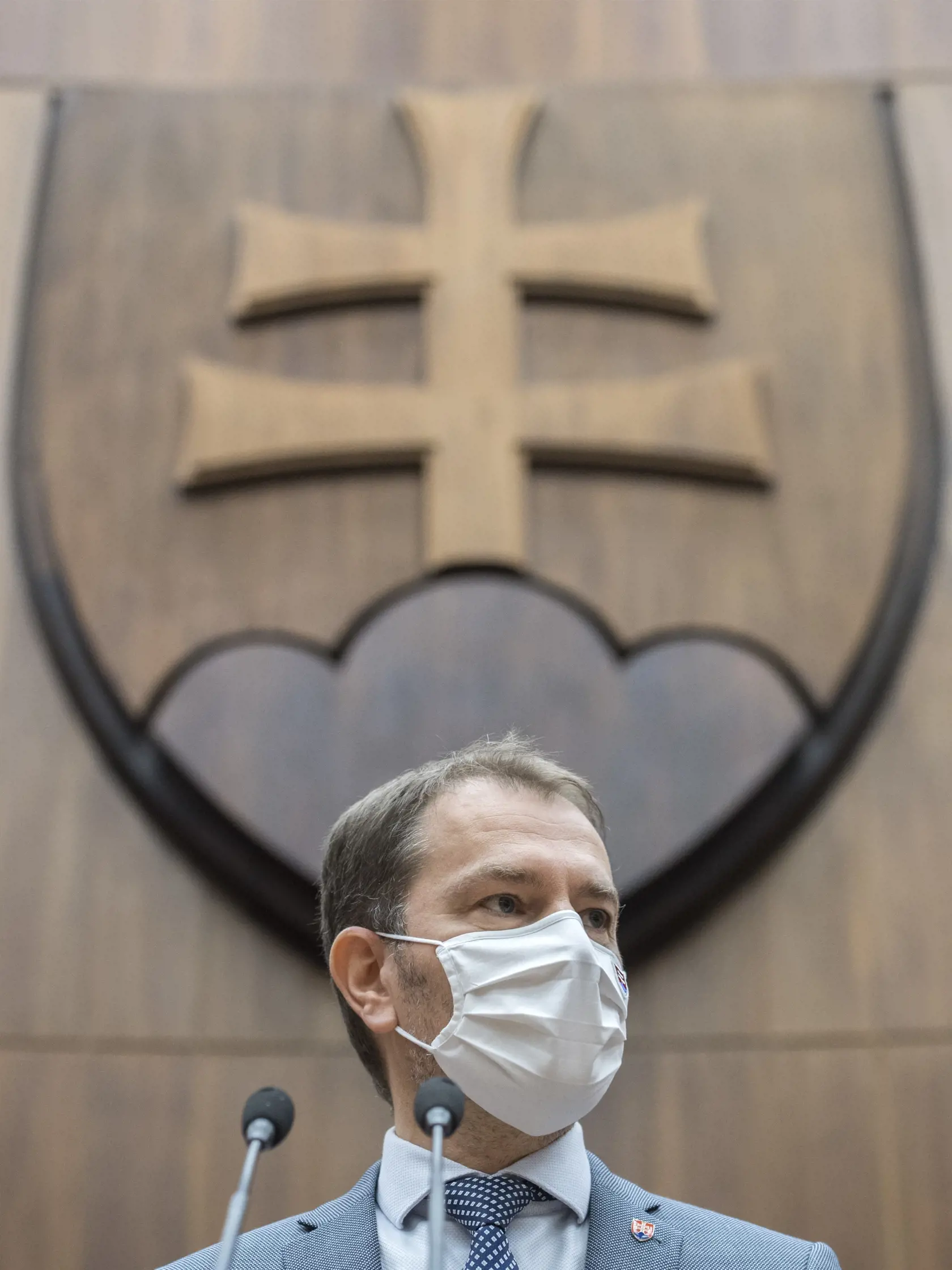 Na snímke predseda vlády SR Igor Matovič (OĽaNO) počas príhovoru v rámci 16. schôdze NR SR 23. októbra 2020 v Bratislave. FOTO TASR - Martin Baumann