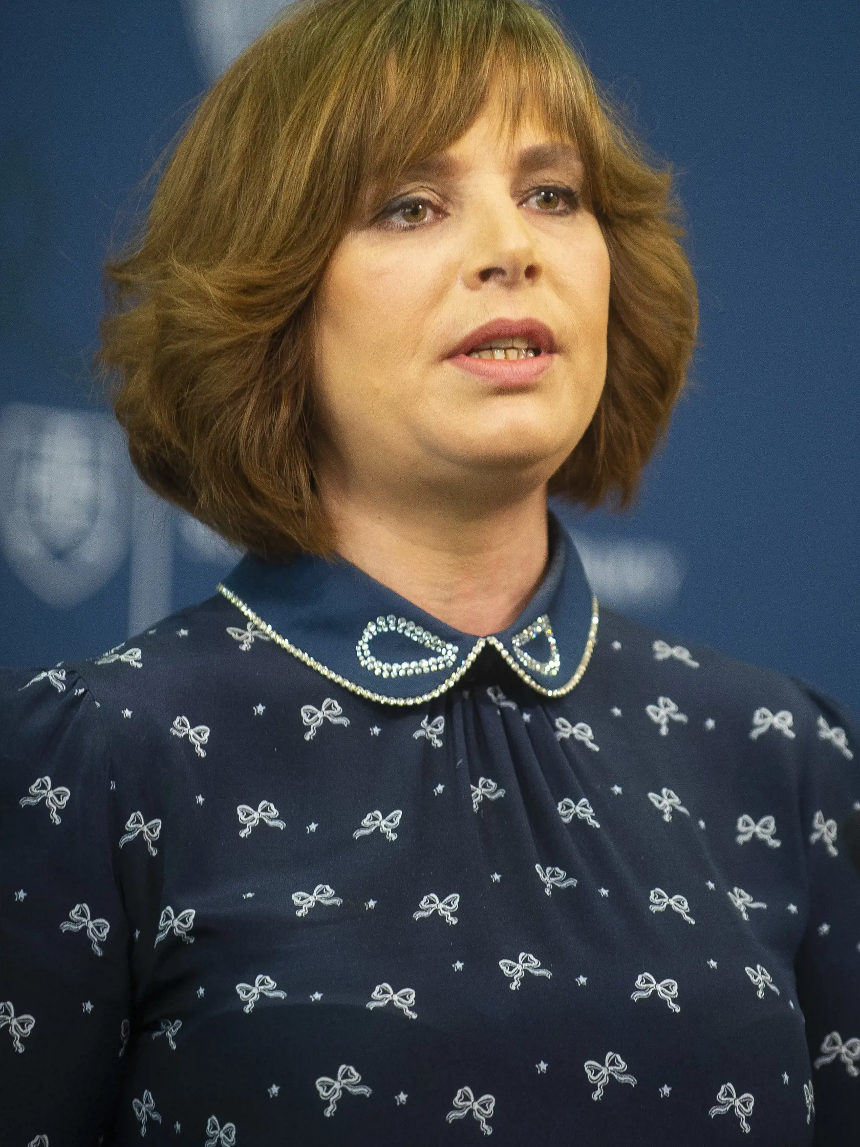 Na snímke ministerka investícií, regionálneho rozvoja a informatizácie Veronika Remišová (Za ľudí) počas tlačovej konferencie koaličných strán, na ktorej predstavili pomoc ľuďom so zdražovaním v Bratislave v piatok 21. apríla 2022. FOTO TASR - Jakub Kotian