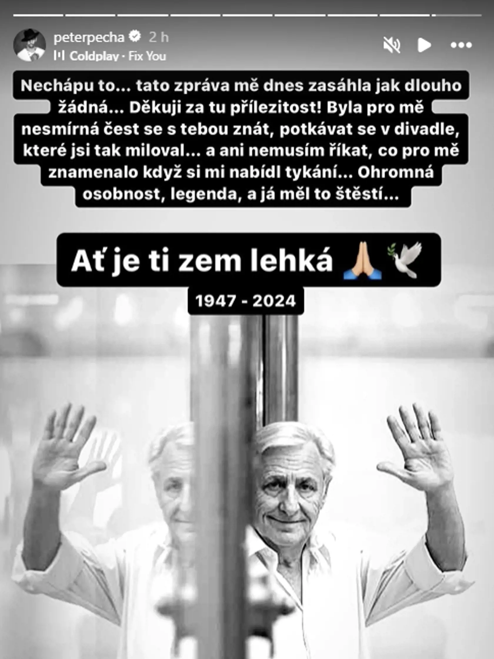 Odkaz od herca Petra Pechu.