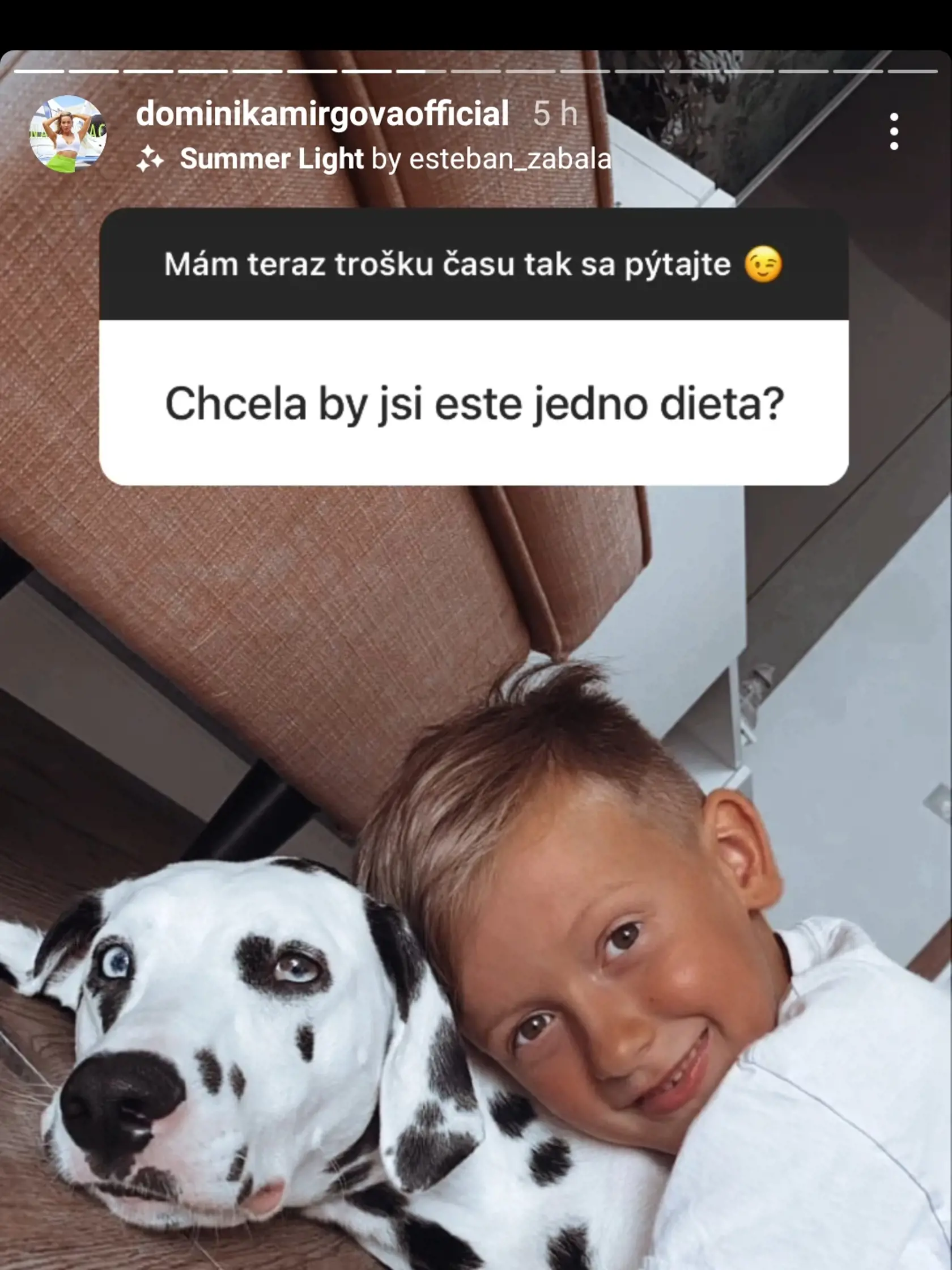Dominika Mirgová o dieťati