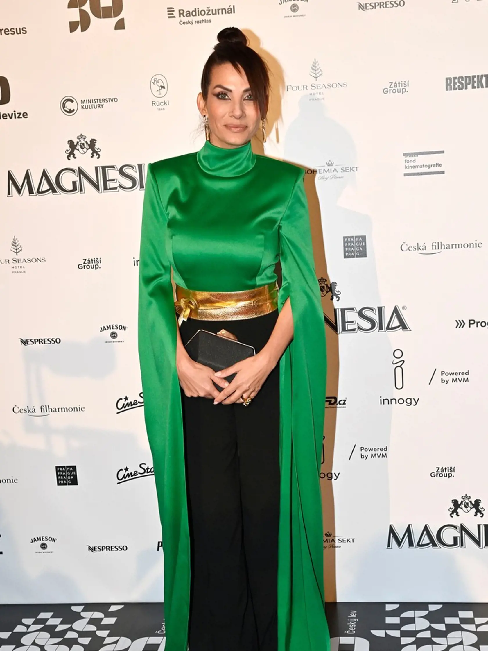 30. ročník filmových cien Český lev: Na snímke herečka a modelka Eva Decastelo.
