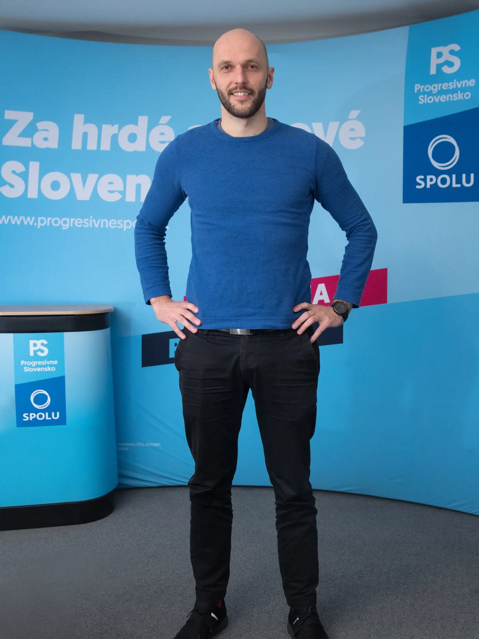 Líder koalície strán Progresívne Slovensko-Spolu Michal Truban.