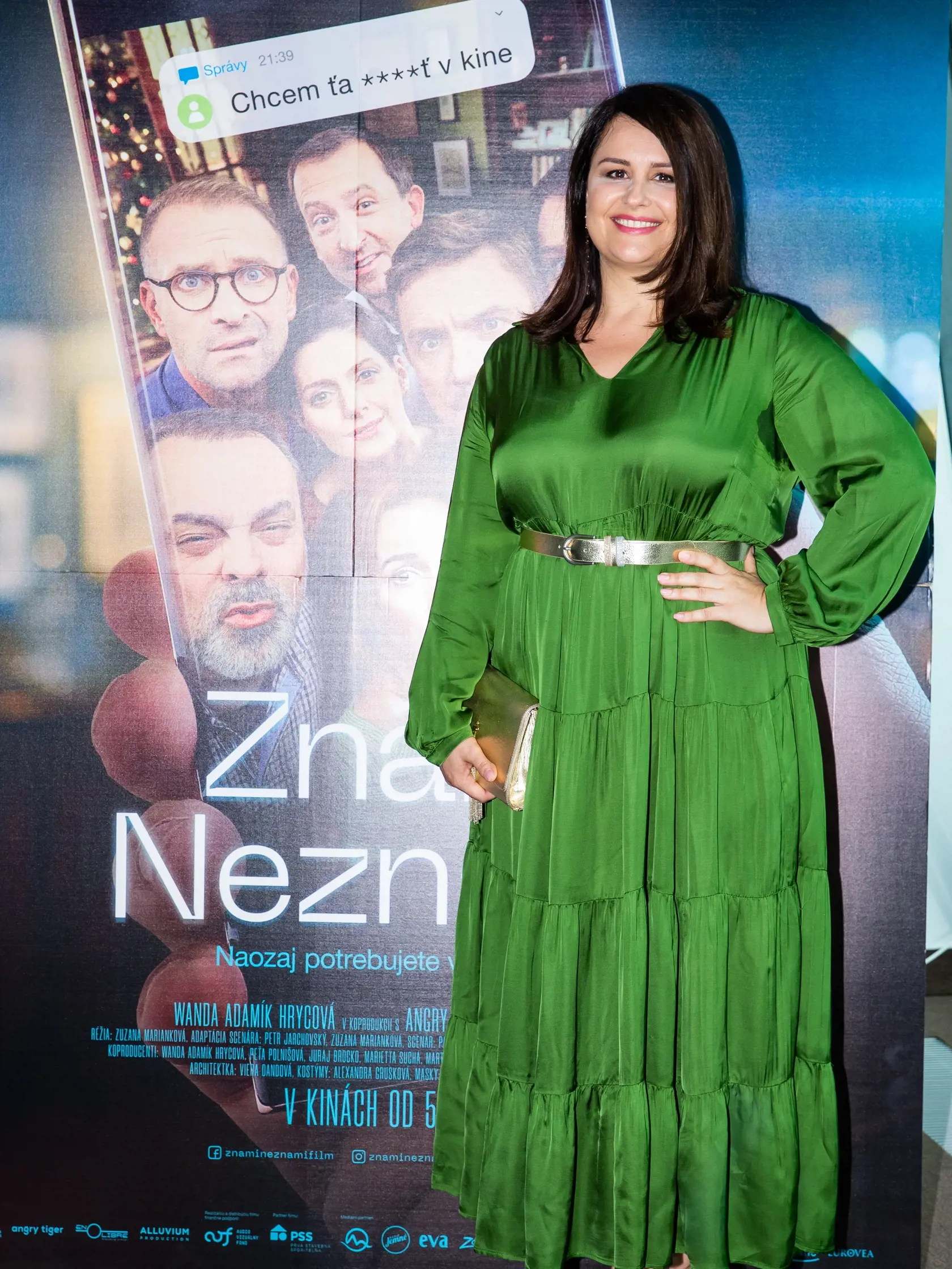 Novinárska premiéra filmu "Známi neznámi" v Bratislave. Na snímke Petra Polnišová.