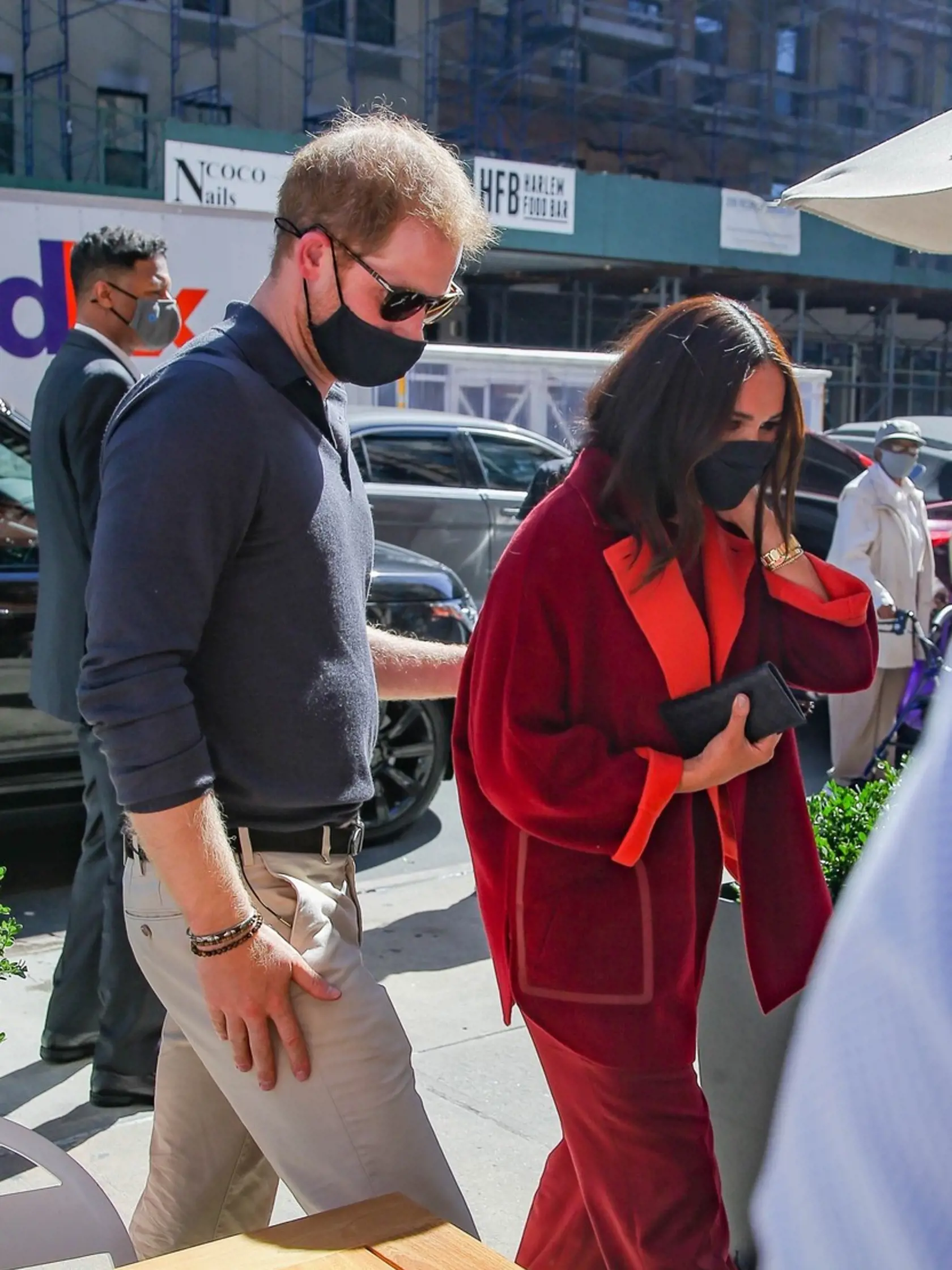 Meghan Markle a princ Harry na obede v New Yorku.