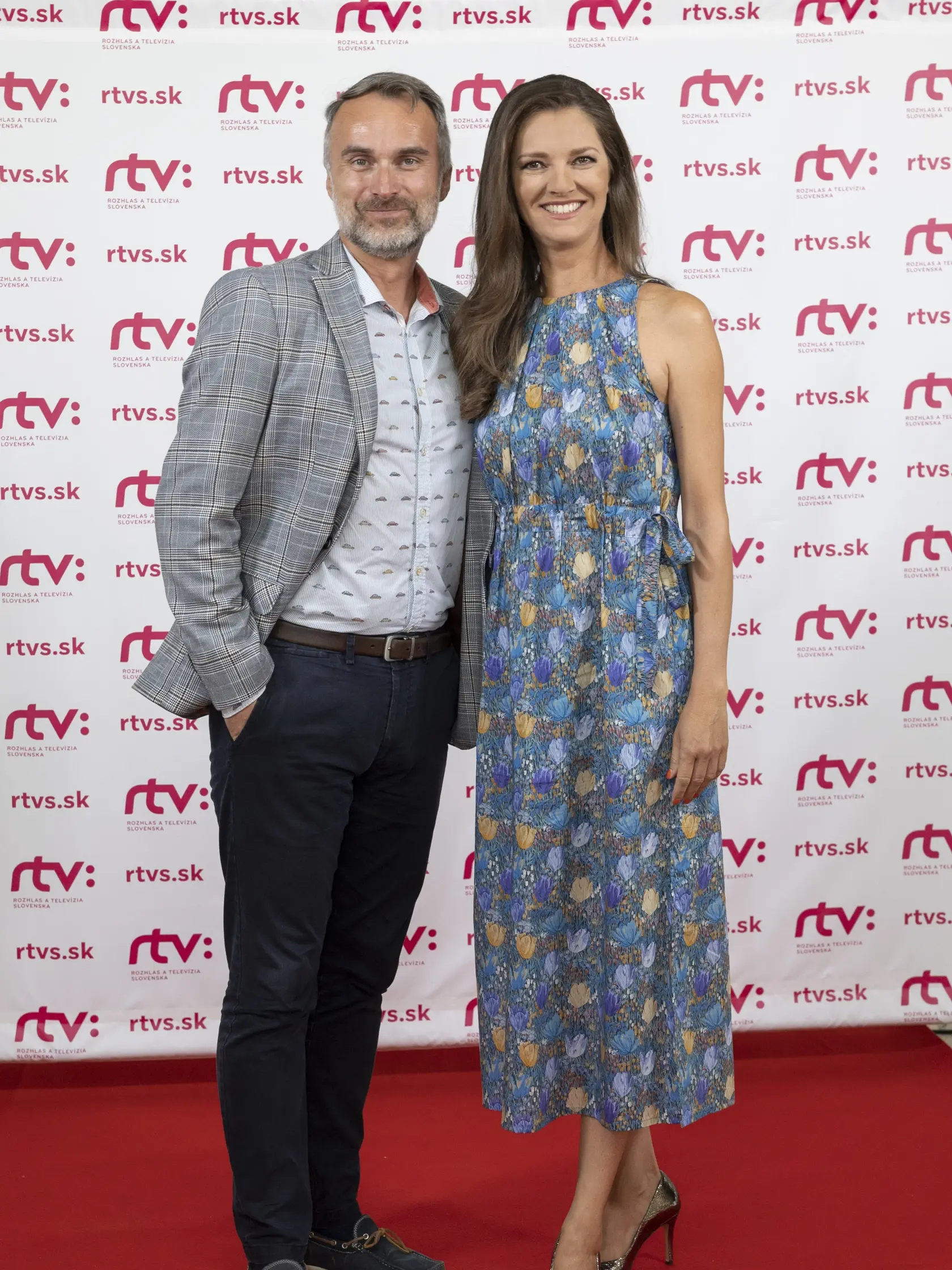 Predstavenie jesennej programovej štruktúry RTVS. Na snímke je Ján Žgravčák a Hana Rapantová.