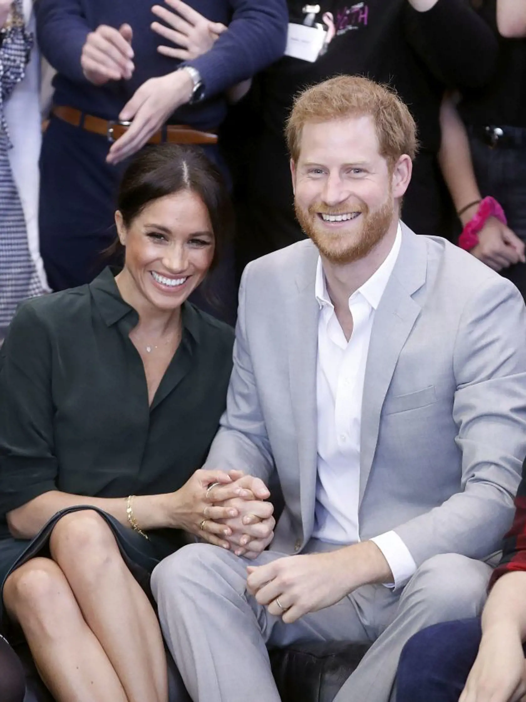 PEACEHAVEN, UNITED KINGDOM - OCTOBER 03:  Meghan, Duchess of Sussex and Prince Harry, Duke of Sussex make an official visit to the Joff Youth Centre in Peacehaven, Sussex on October 3, 2018 in Peacehaven, United Kingdom. The Duke and Duchess married on May 19th 2018 in Windsor and were conferred The Duke & Duchess of Sussex by The Queen.  (Photo by Chris Jackson/Getty Images)