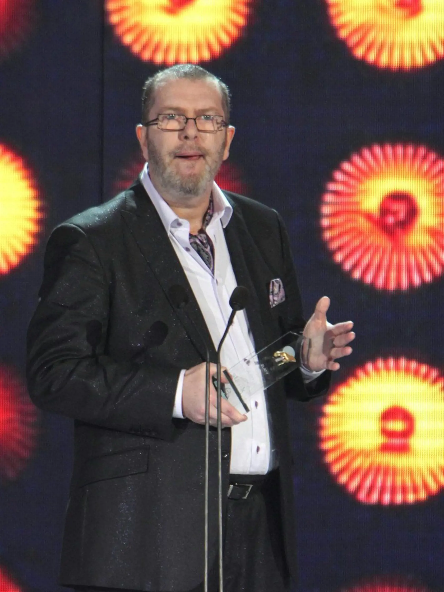 Spevák roka Richard Müller počas slávnostného