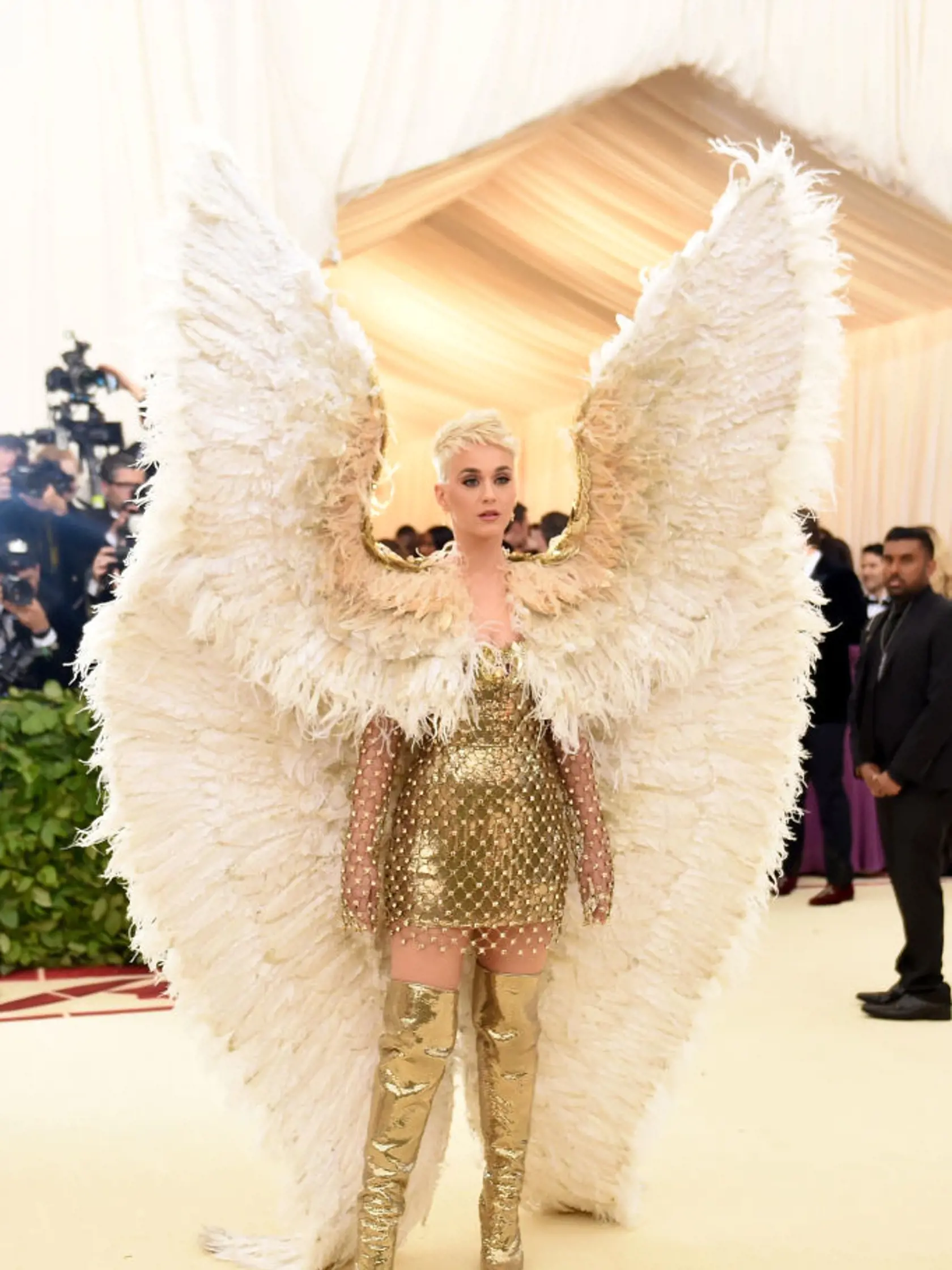 NEW YORK, NY - MAY 07:  Katy Perry attends the Heavenly Bodies: Fashion & The Catholic Imagination Costume Institute Gala at The Metropolitan Museum of Art on May 7, 2018 in New York City.  (Photo by Jason Kempin/Getty Images)