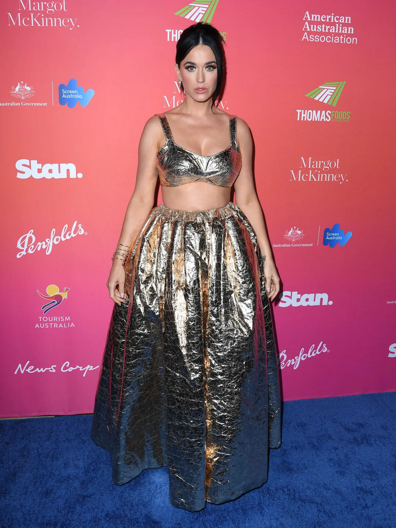 Katy Perry v staniole na G'Day USA Arts Gala