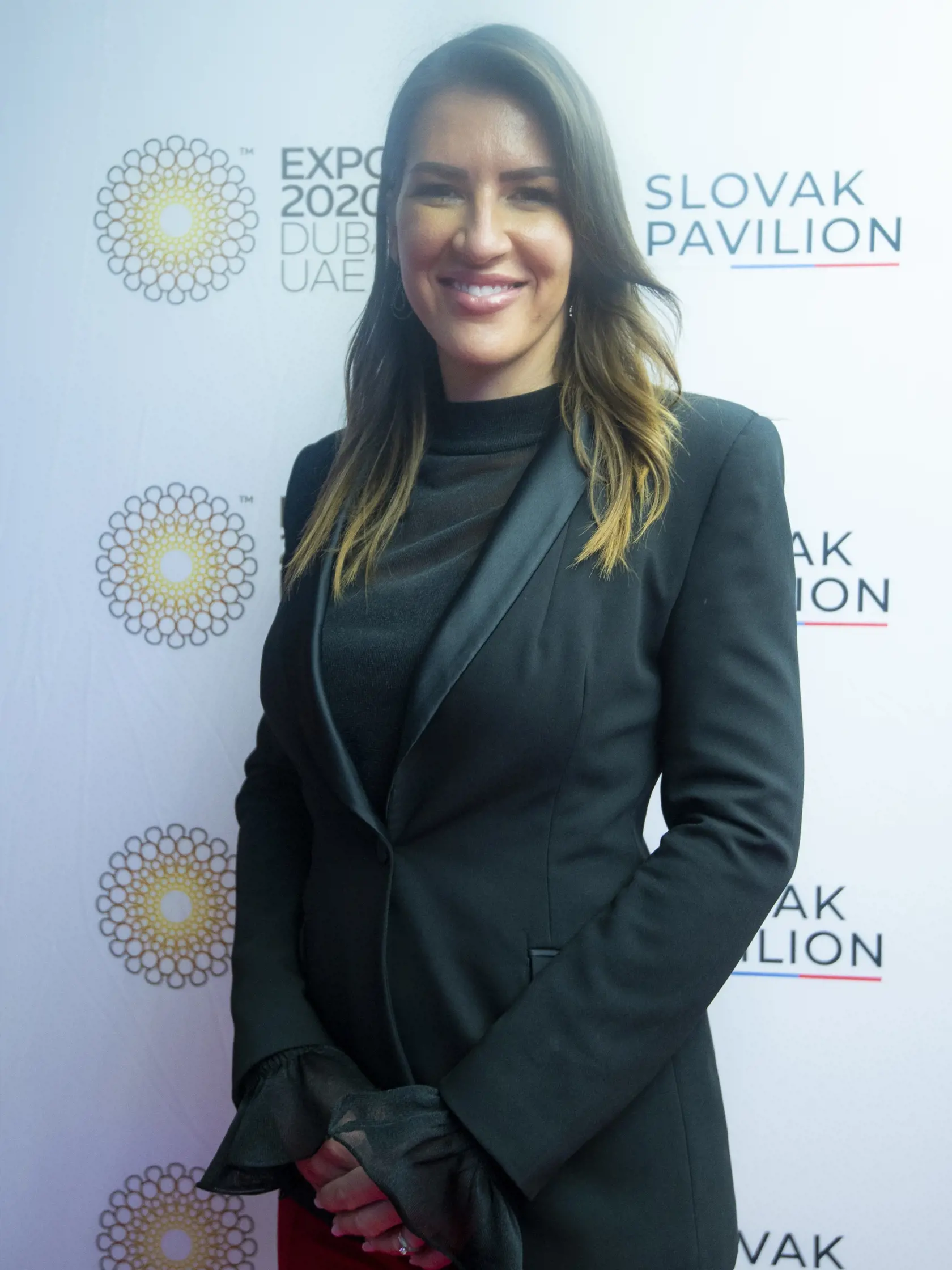 Na snímke generálna komisárka slovenskej expozície na EXPO Dubaj 2020 Miroslava Valovičová počas slávnostnej prezentácie slovenského pavilónu na Svetovej výstave Expo Dubaj 2020 v Dubaji v piatok 15. októbra. FOTO TASR - Jakub Kotian