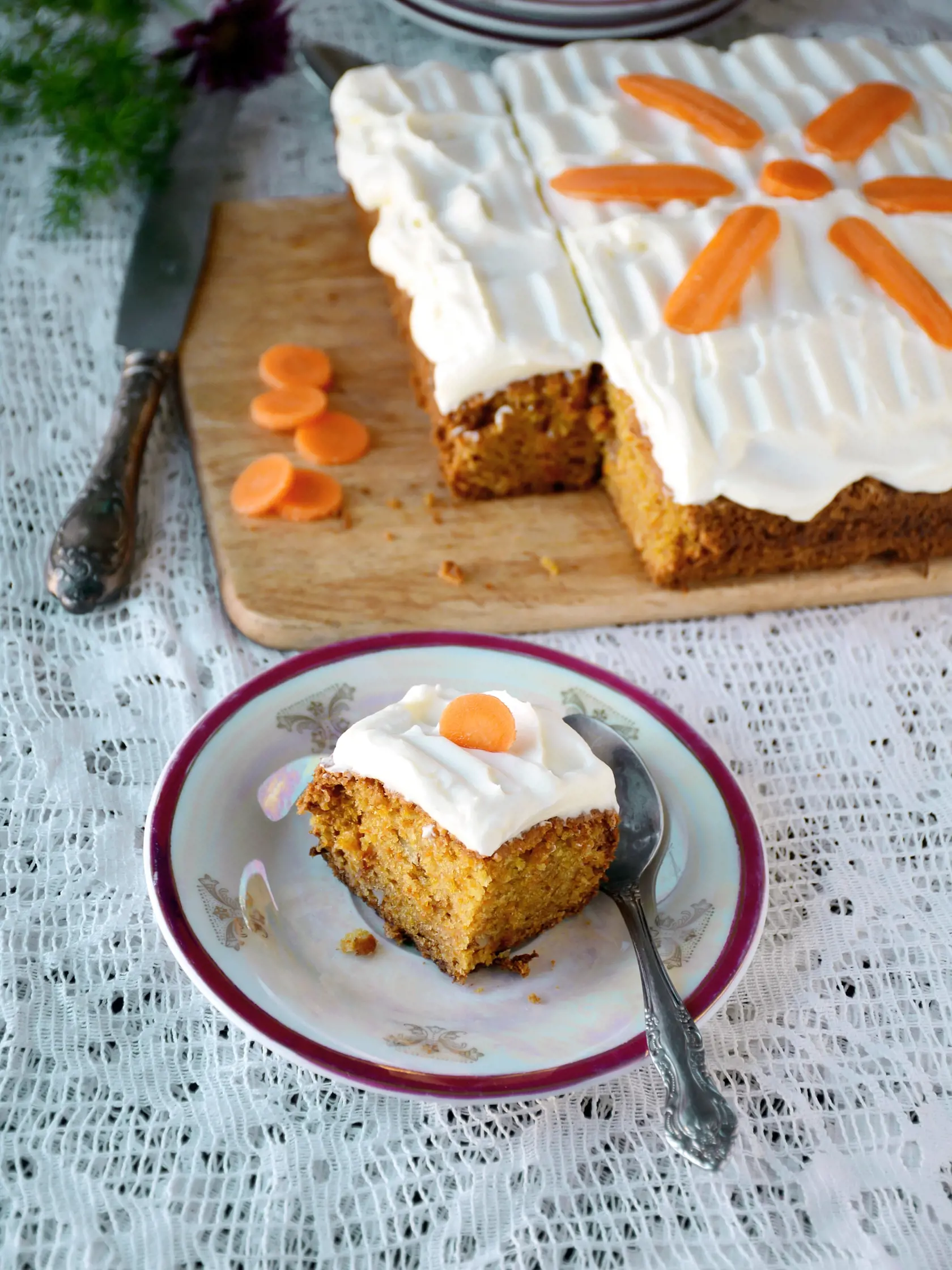 Mrkvový koláčik s mascarpone