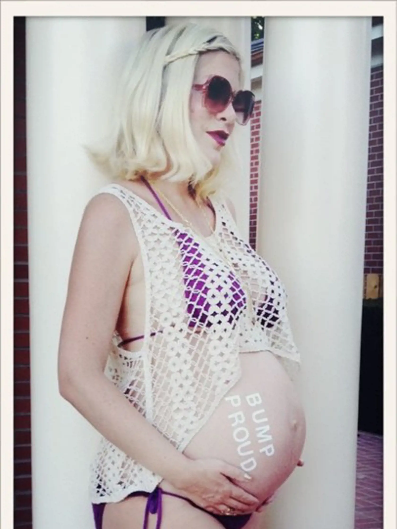 Hrdá mamička Tori Spelling počas tehotenstva.