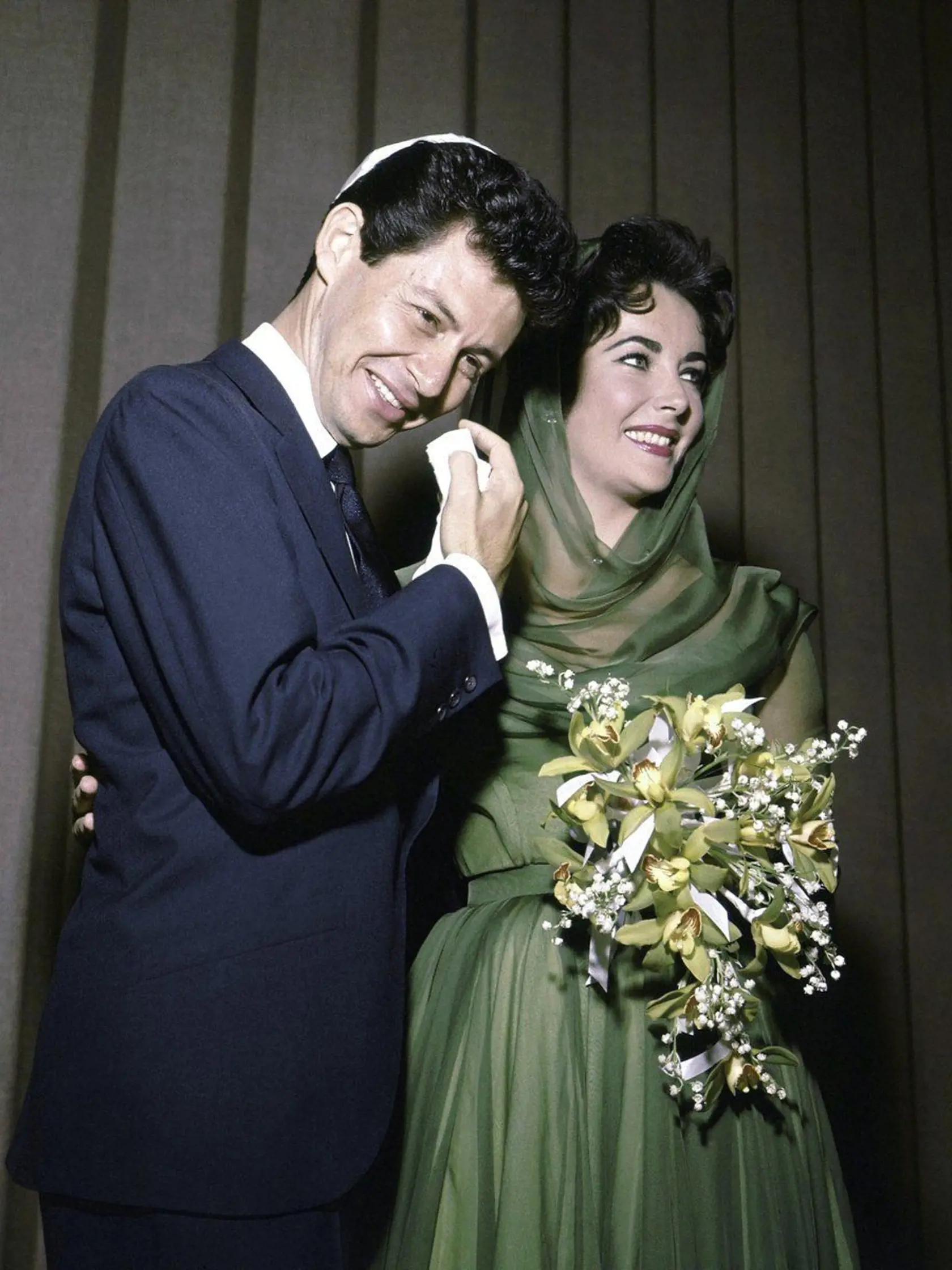 Liz Taylor a jej štvrtý manžel Eddie Fisher.