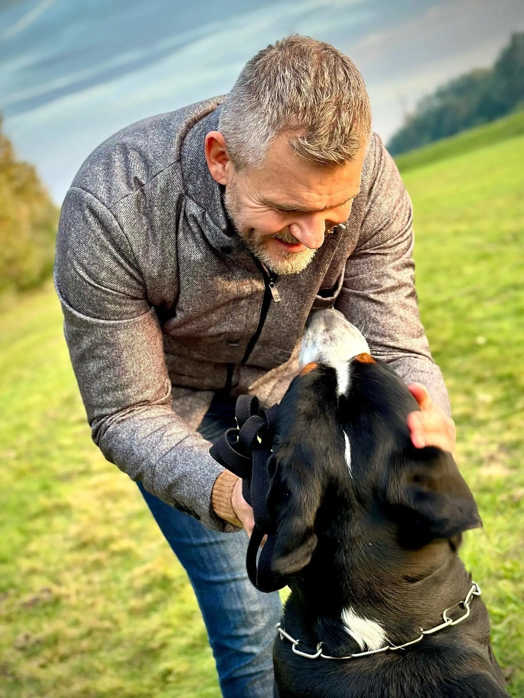 Peter Pellegrini a jeho pes Gery. 