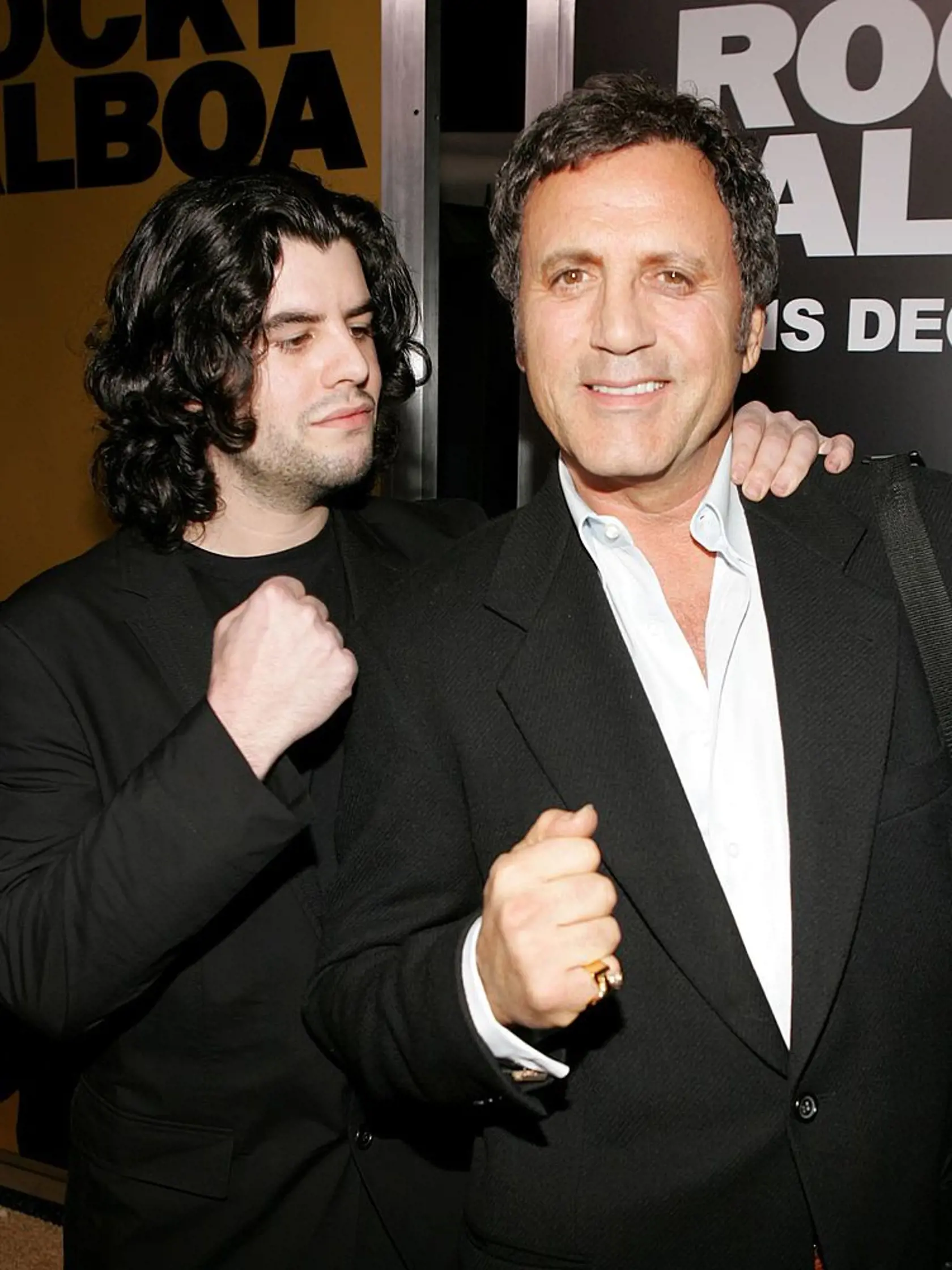 Vľavo Sage Stallone so strýkom Frankom Stallone.