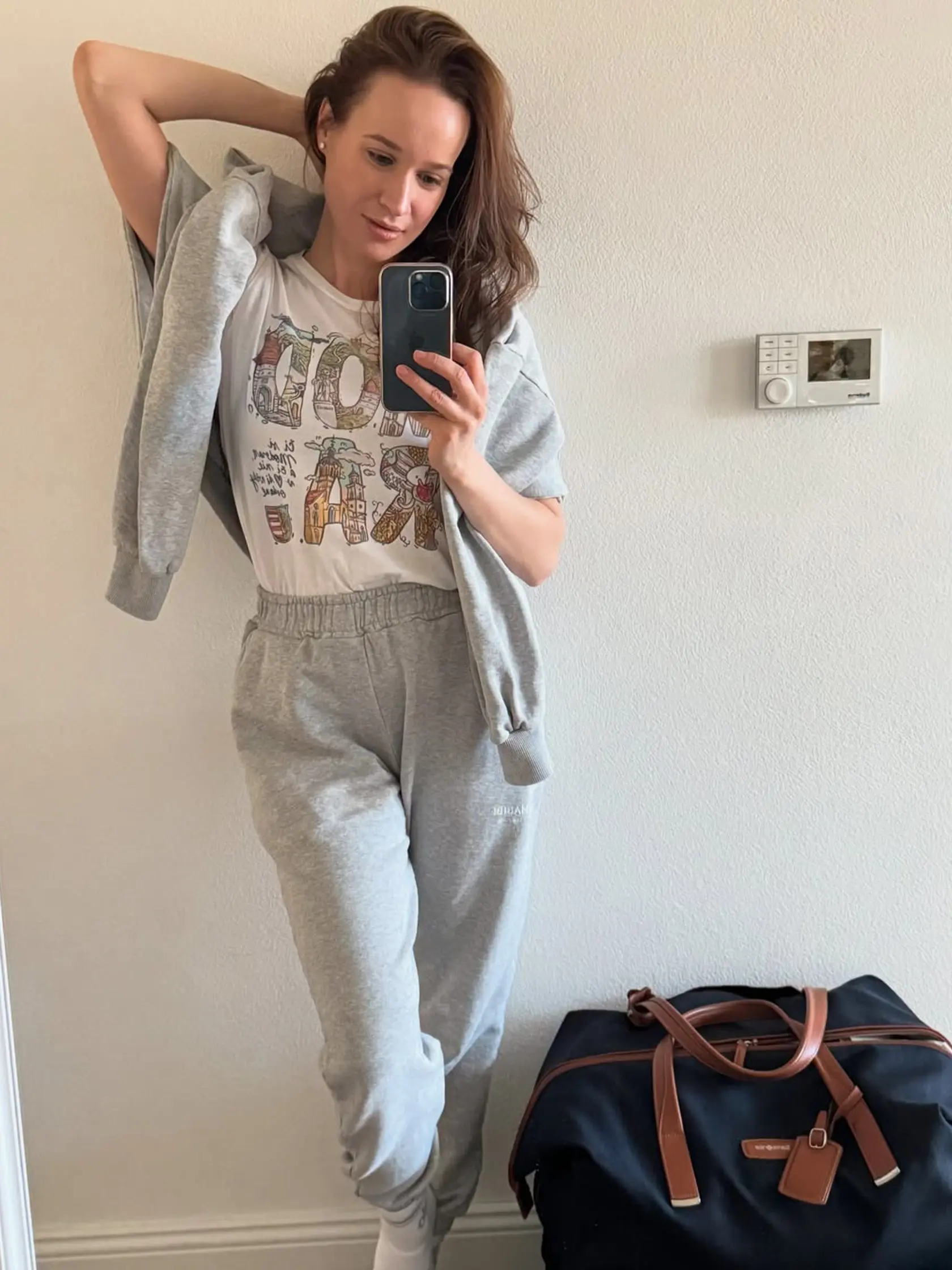 Speváčka Kristína opäť zbalená na cesty, pred odchodom z domu si spravila selfie.  