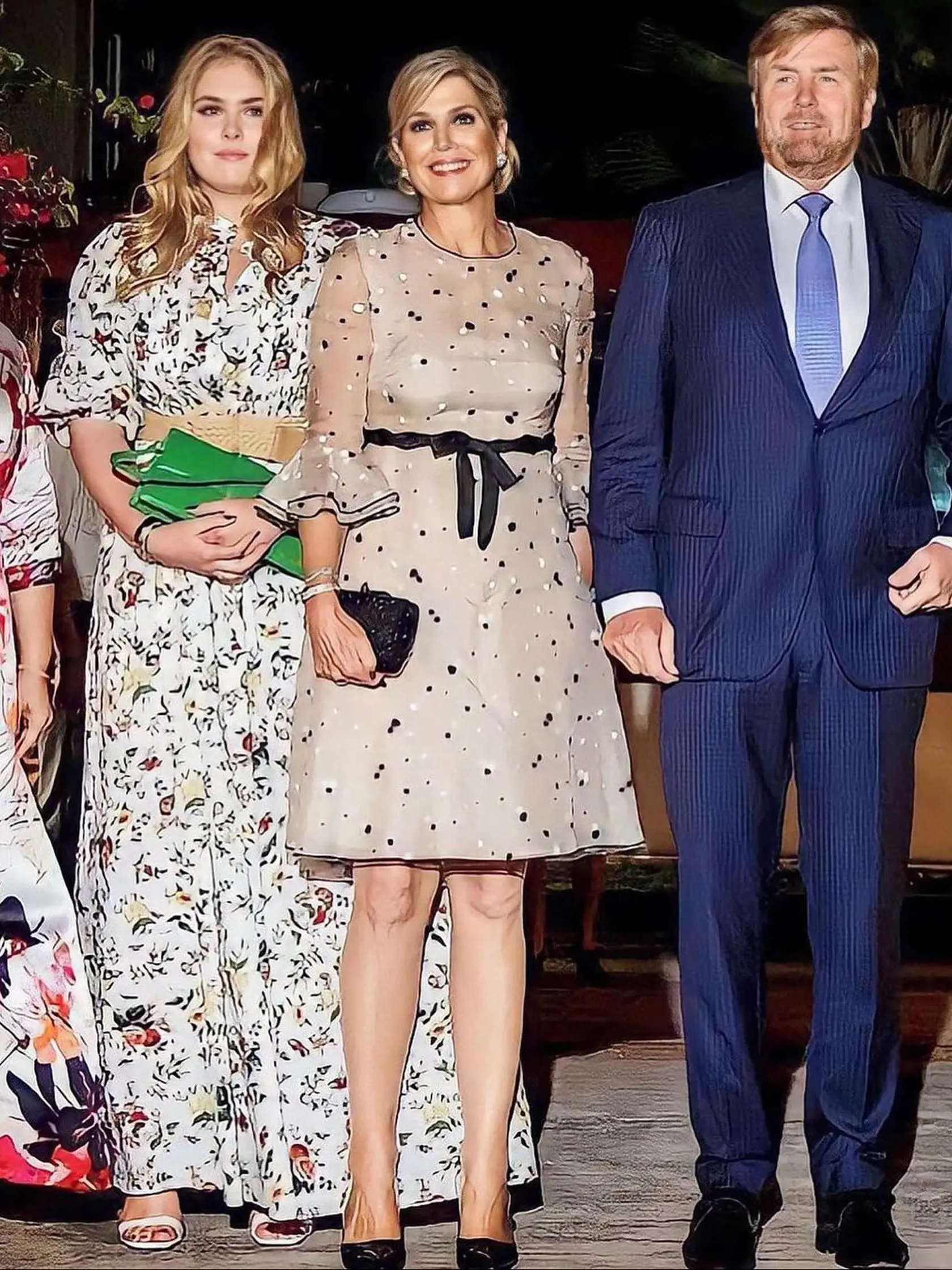 Holandská kráľovná Máxima v šatách z dielne Valentino s vitage nádychom.